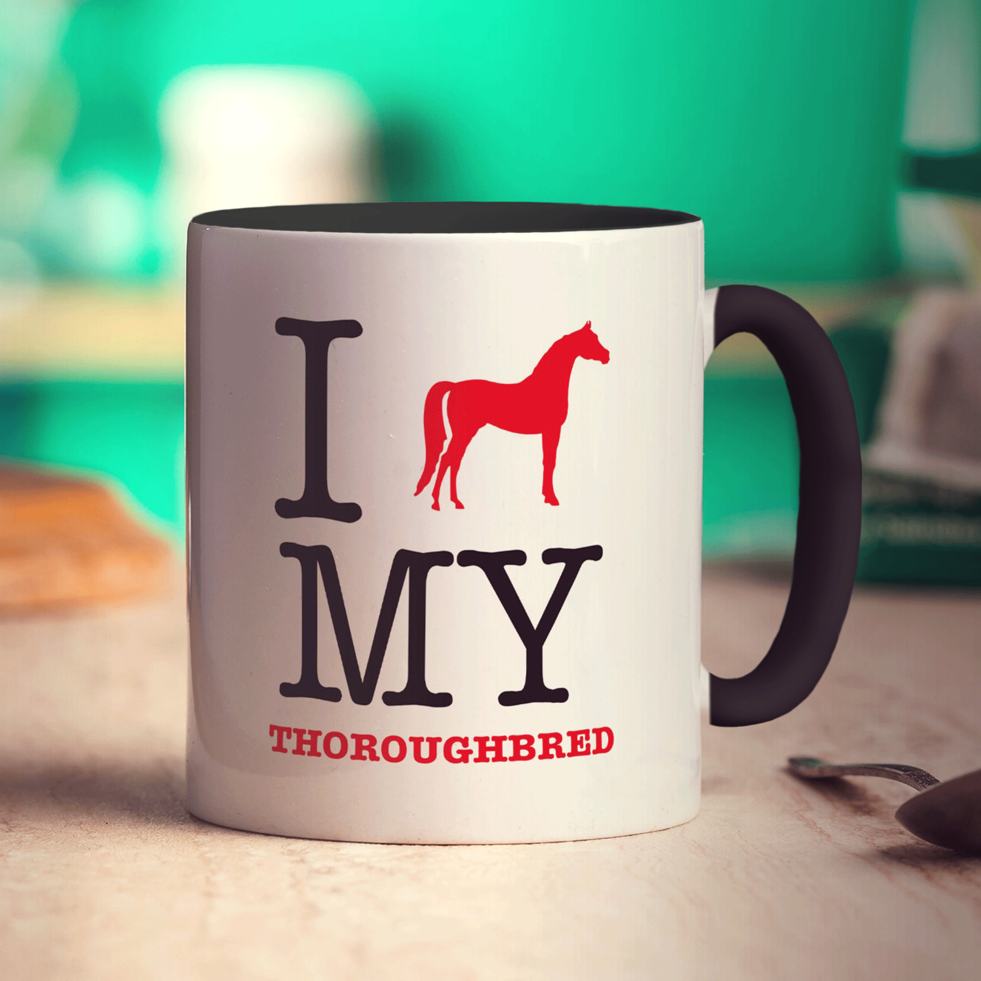 I Heart My Thoroughbred Mug