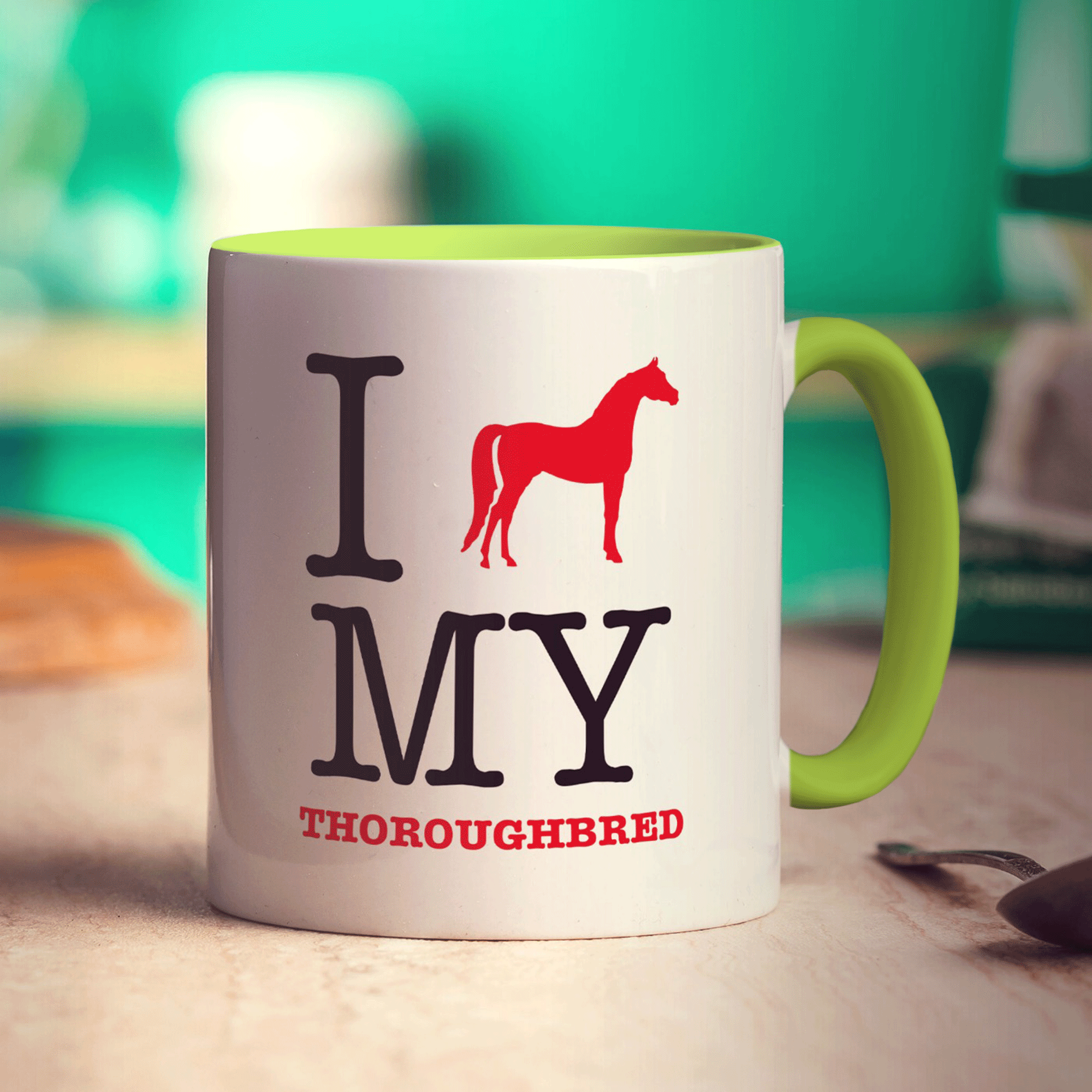 I Heart My Thoroughbred Mug