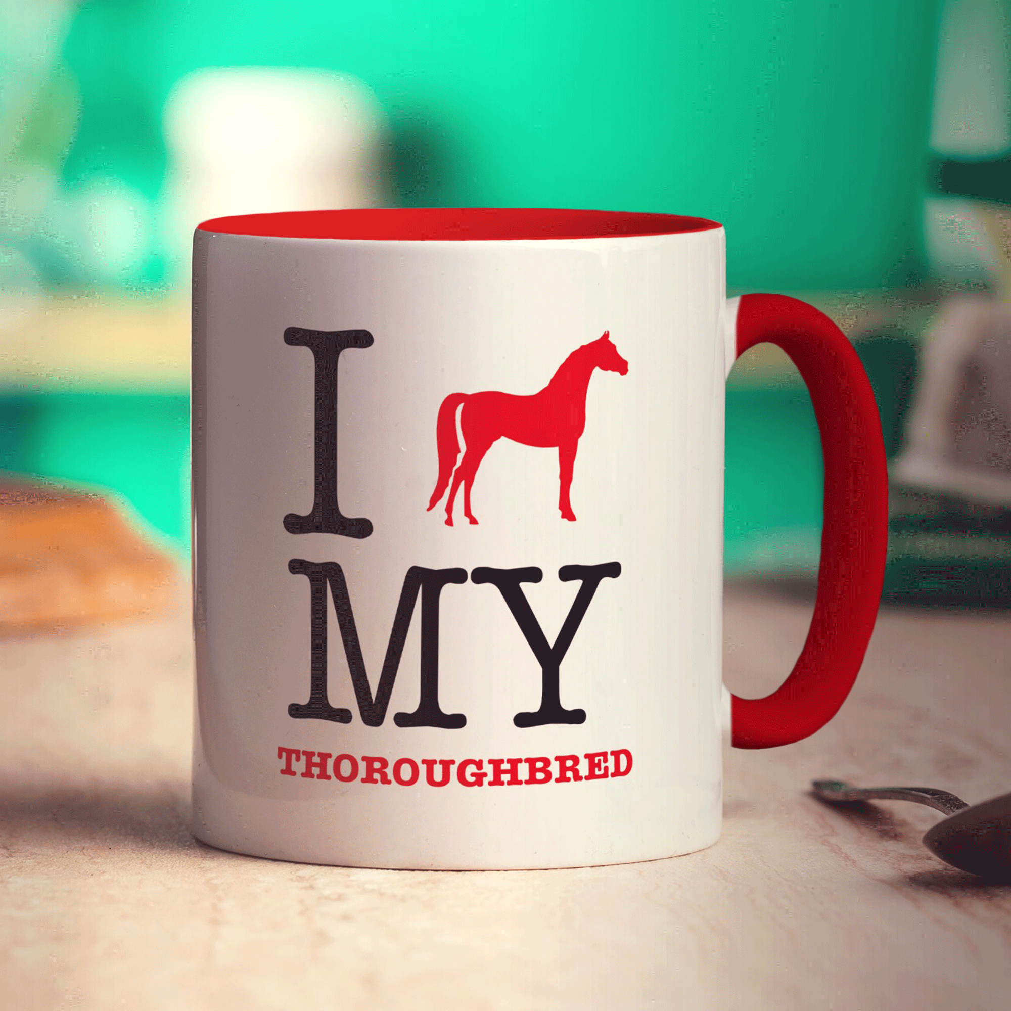 I Heart My Thoroughbred Mug