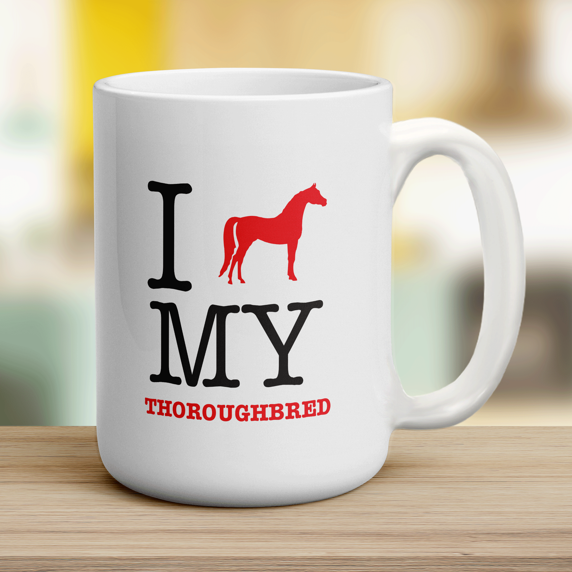 I Heart My Thoroughbred Mug