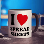 I Heart Spreadsheets Mug - Standard 330ml (11oz) / Black