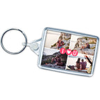 I HEART U Photo Grid Keyring