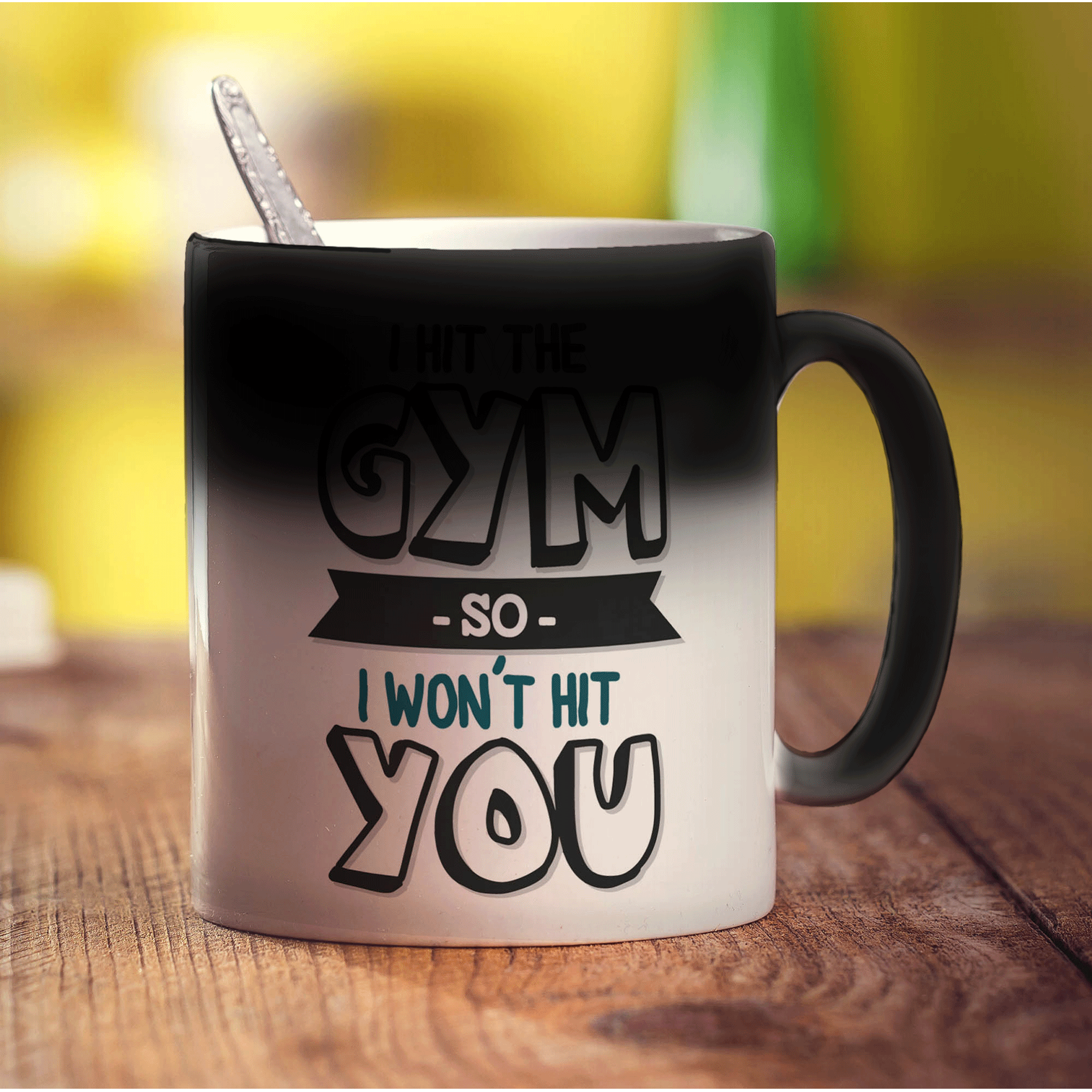 I Hit The Gym So I Won't Hit You Mug - Standard 330ml (11oz) / Magic Mug
