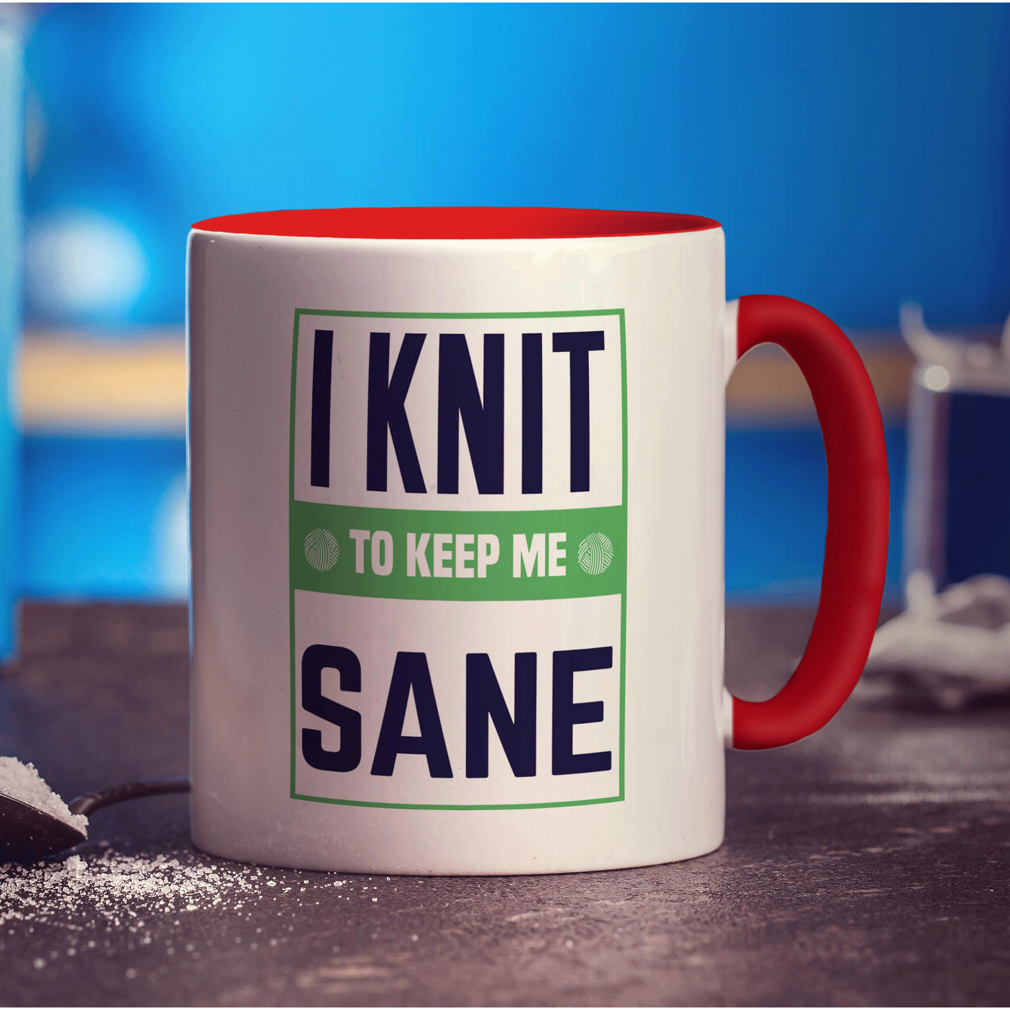 I Knit To Keep Me Sane Mug