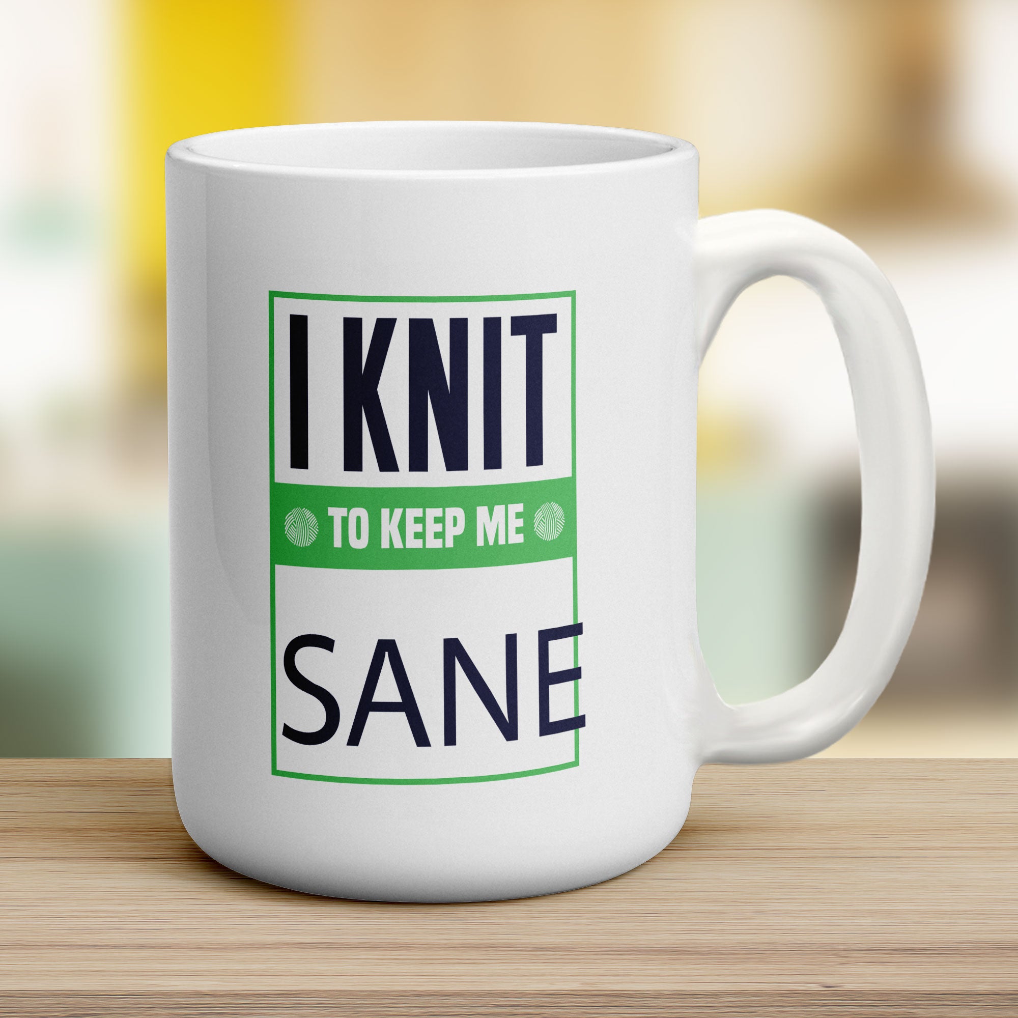 I Knit To Keep Me Sane Mug
