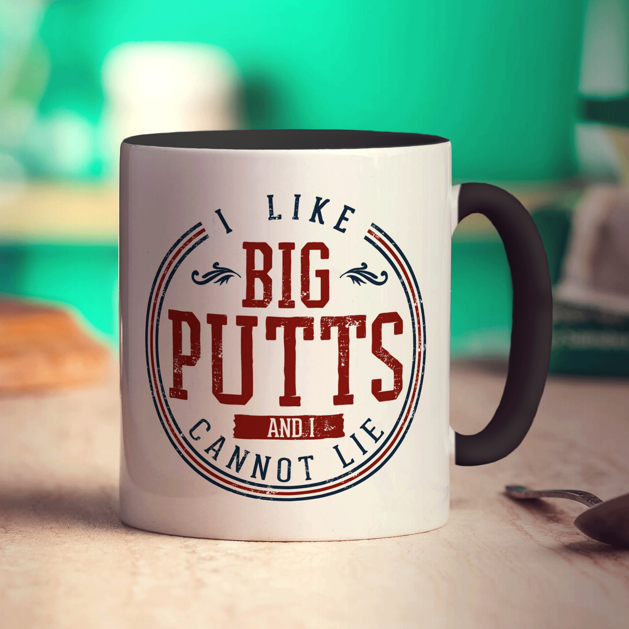 I Like Big Putts And I Cannot Lie Mug - Standard 330ml (11oz) / Black