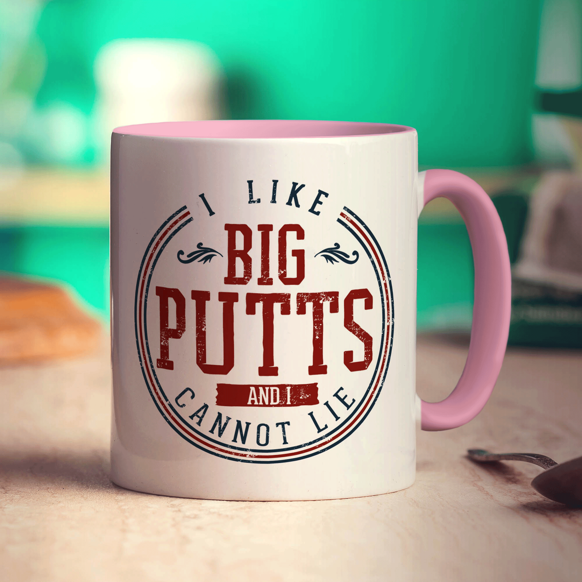 I Like Big Putts And I Cannot Lie Mug - Standard 330ml (11oz) / Pink