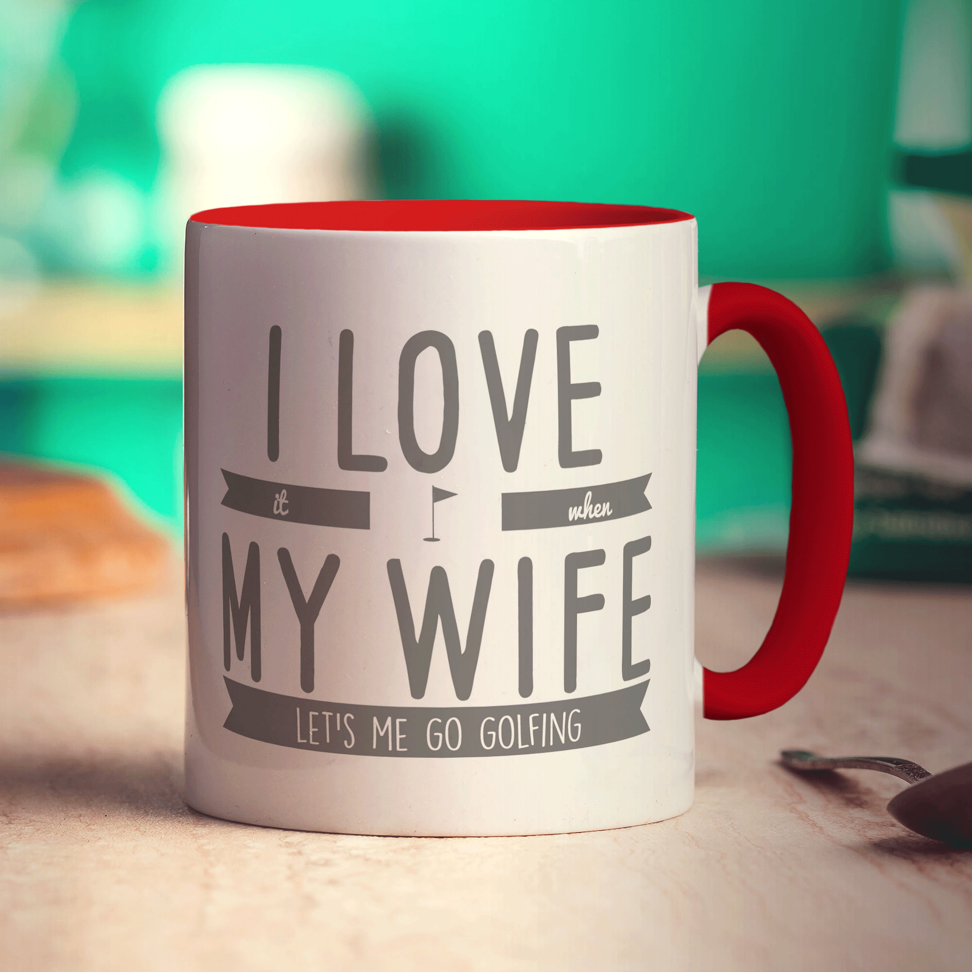 I Love it When My Wife Let's Me Go Golfing Mug - Standard 330ml (11oz) / Red