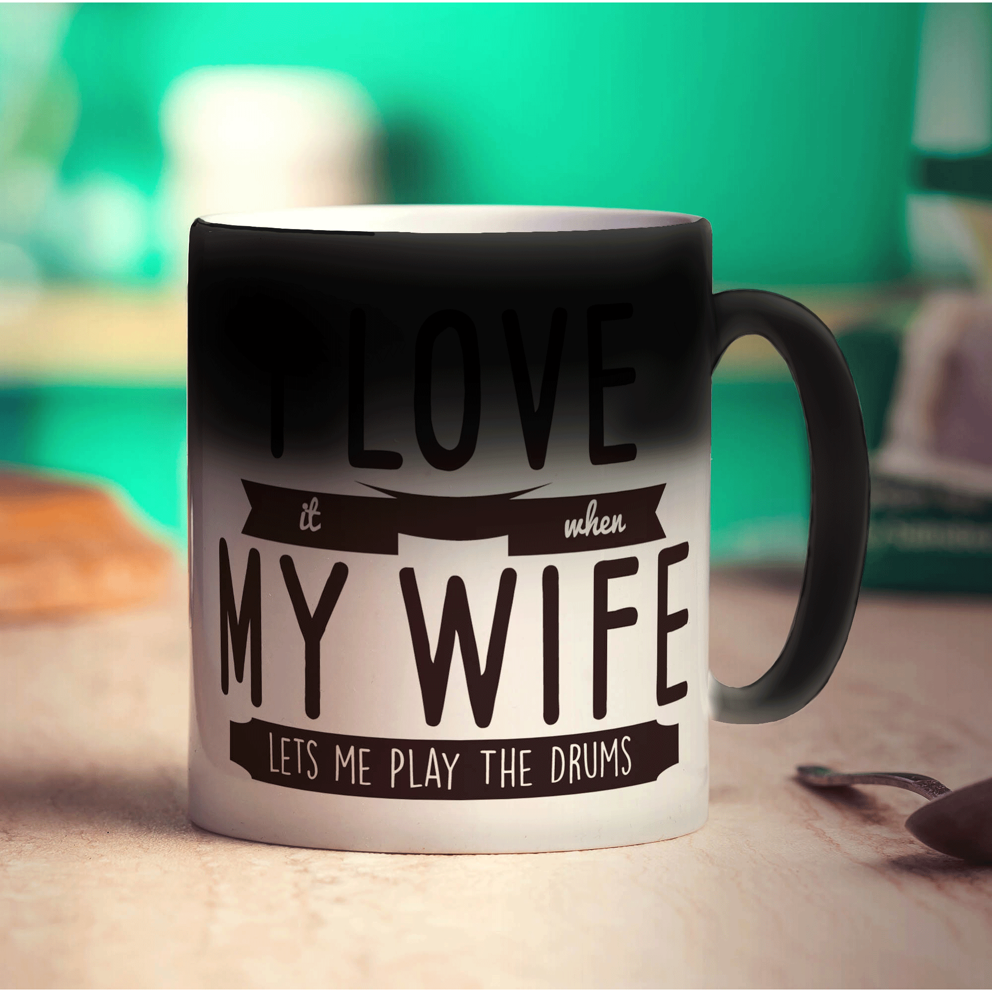 I Love it When My Wife Lets Me Play The Drums Mug - Standard 330ml (11oz) / Magic Mug