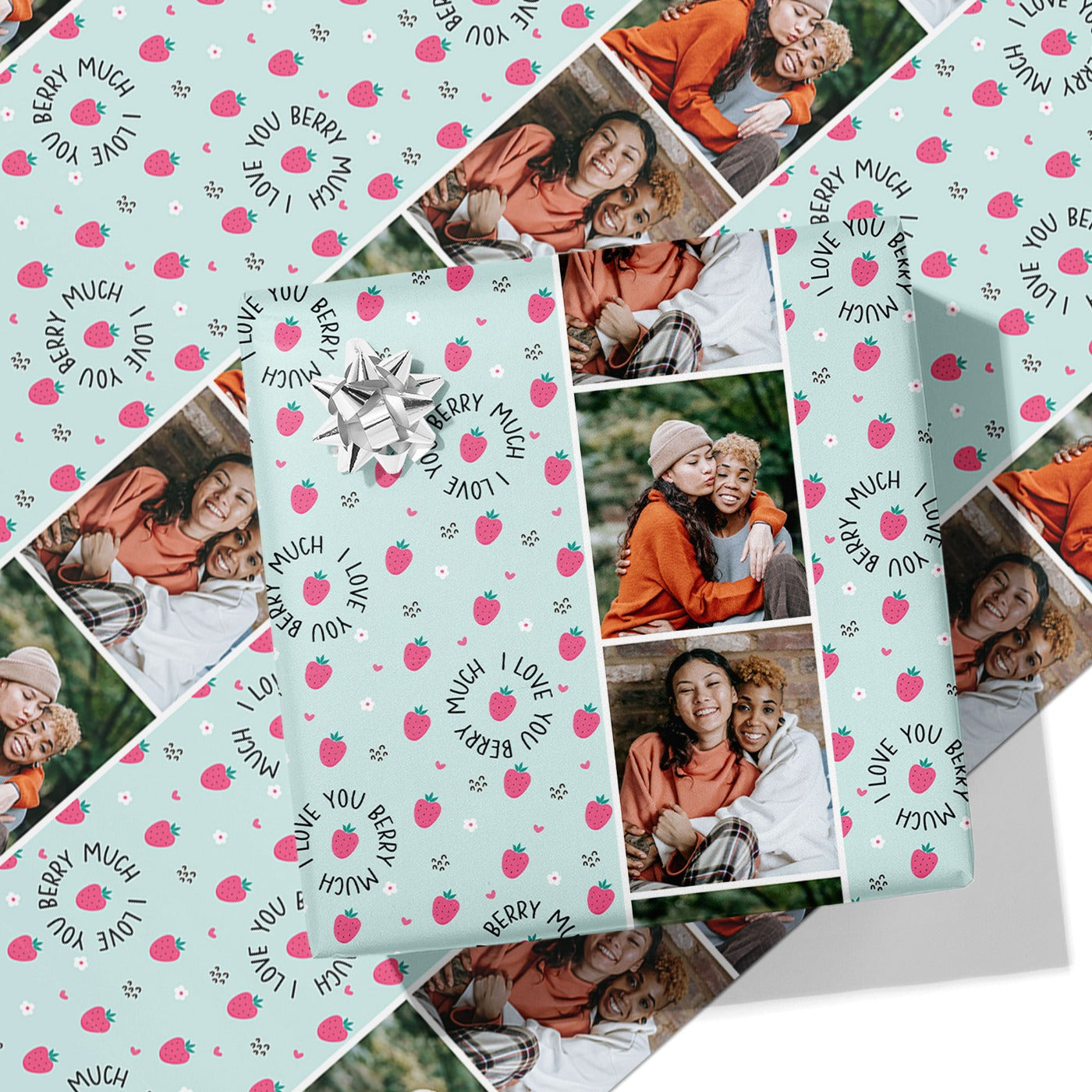 I Love You Berry Much Photo Wrapping Paper
