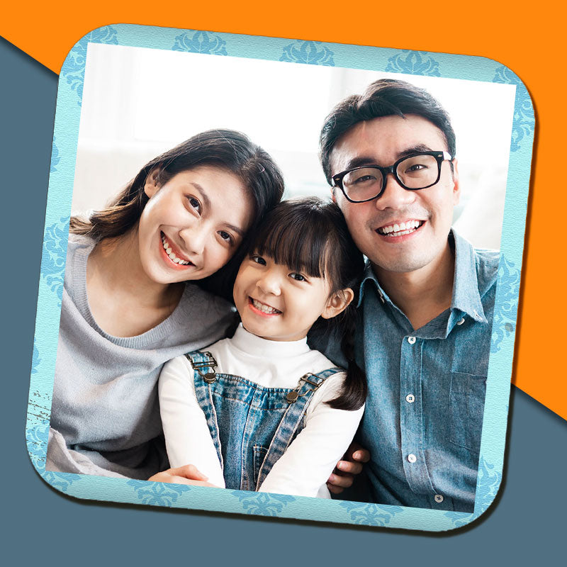 I Love You - Blue Illustrated Wooden Letters Mug