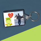 I Love You Dinosaur Photo Keyring