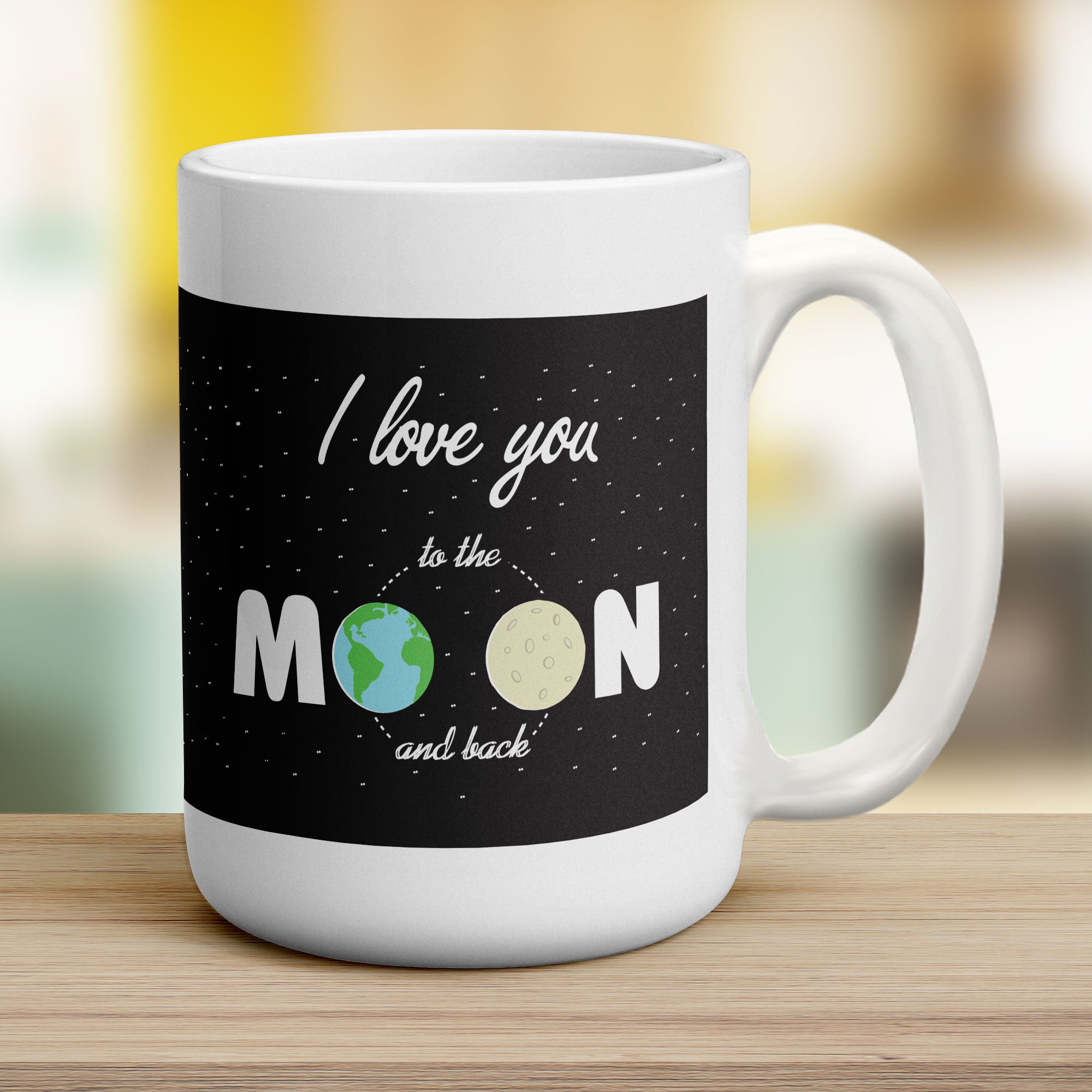 I Love You To The Moon And Back Mug - Jumbo 440ml (15oz) / White
