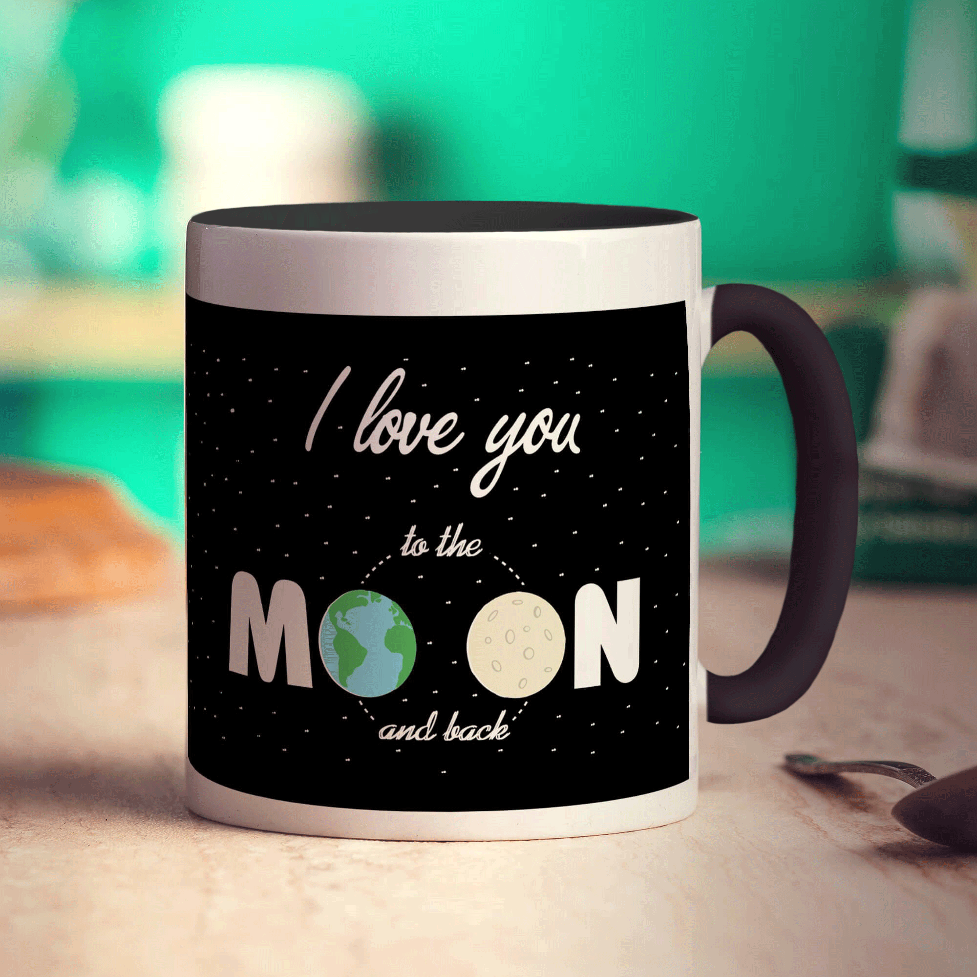 I Love You To The Moon And Back Mug - Standard 330ml (11oz) / Black