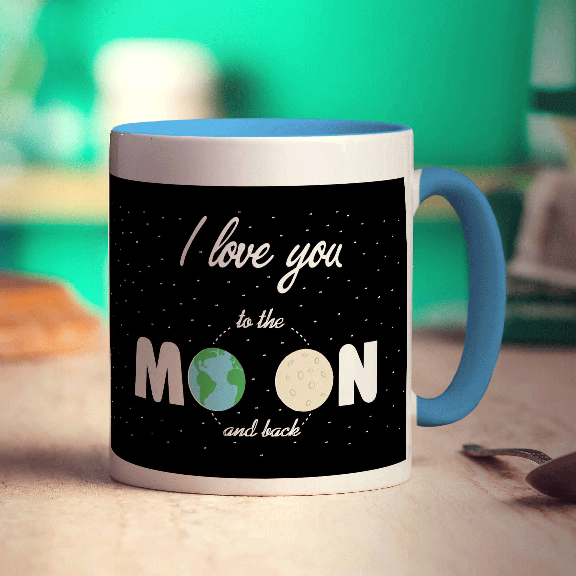 I Love You To The Moon And Back Mug - Standard 330ml (11oz) / Blue