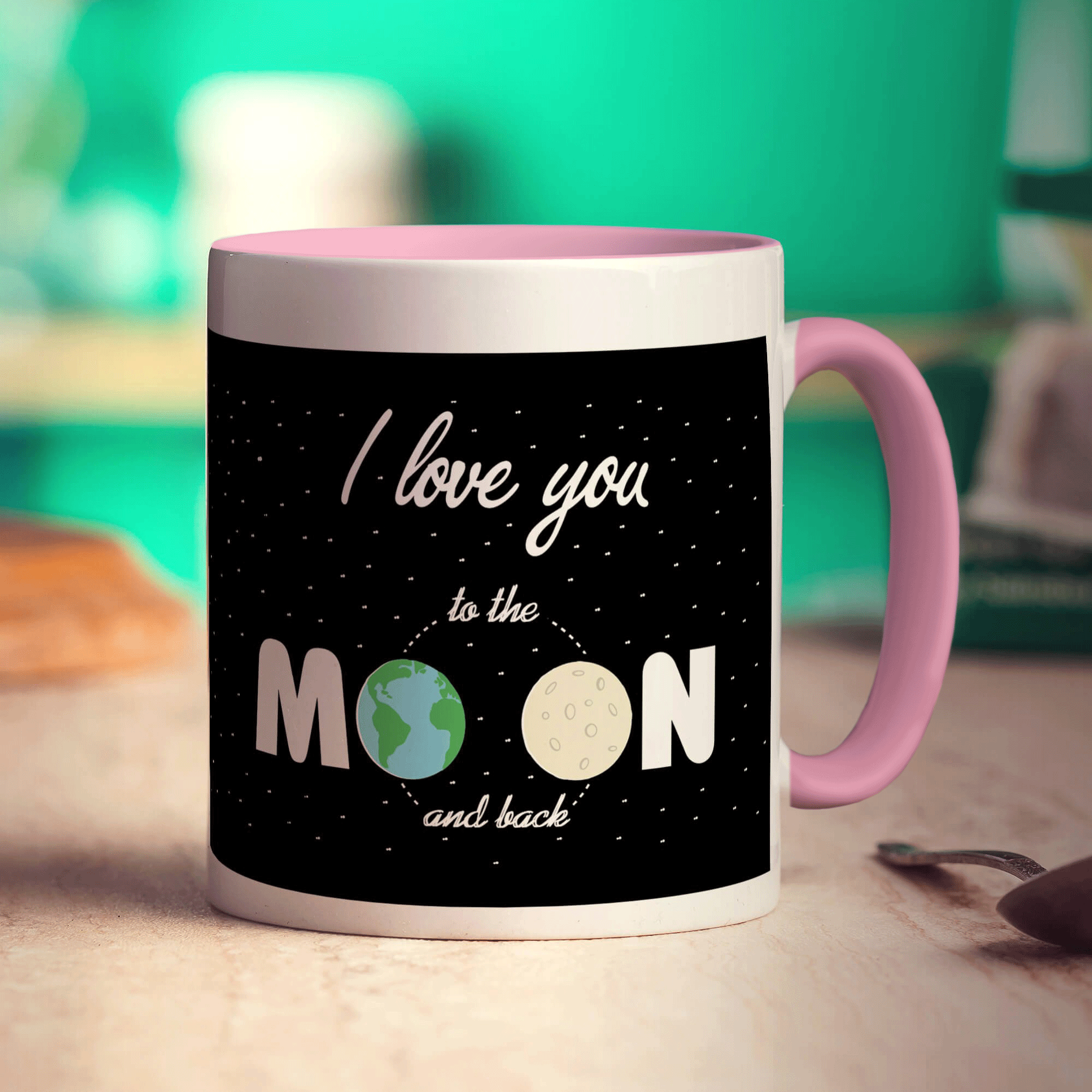 I Love You To The Moon And Back Mug - Standard 330ml (11oz) / Pink