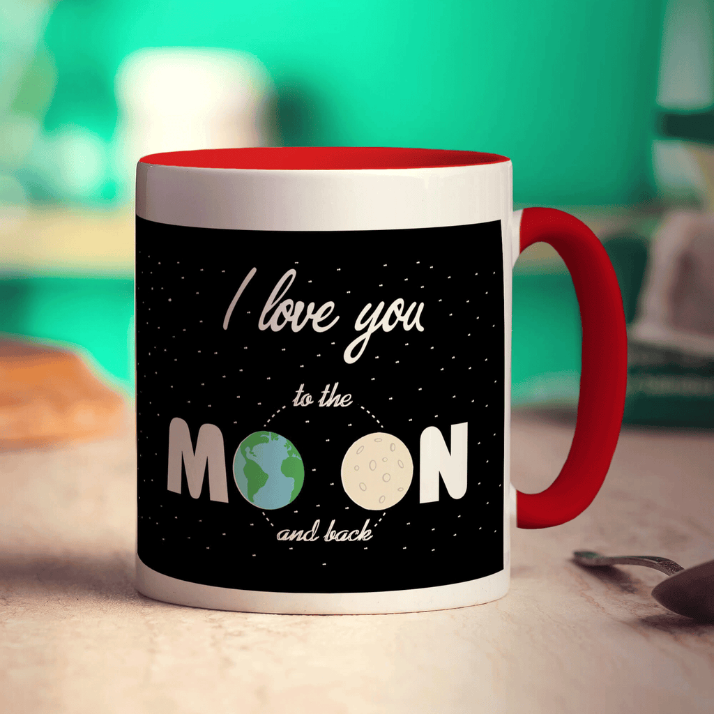 I Love You To The Moon And Back Mug - Standard 330ml (11oz) / Red