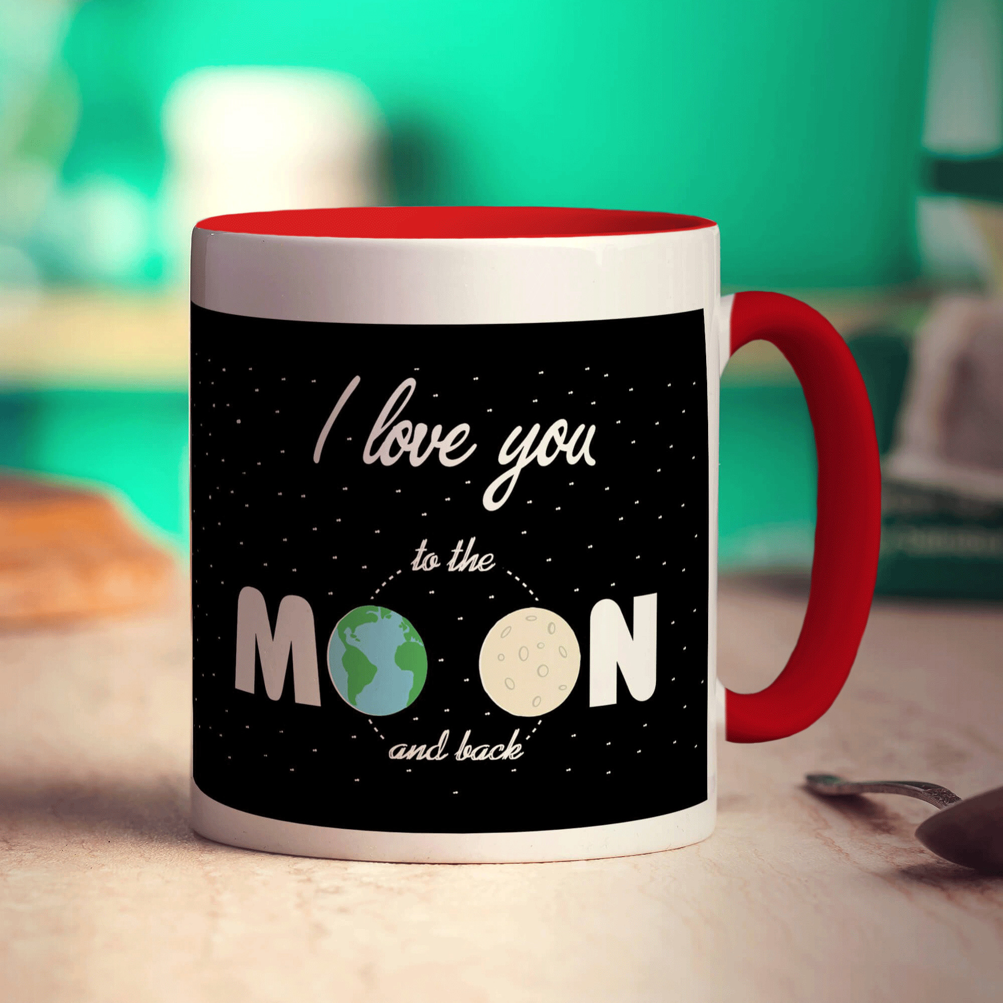 I Love You To The Moon And Back Mug - Standard 330ml (11oz) / Red