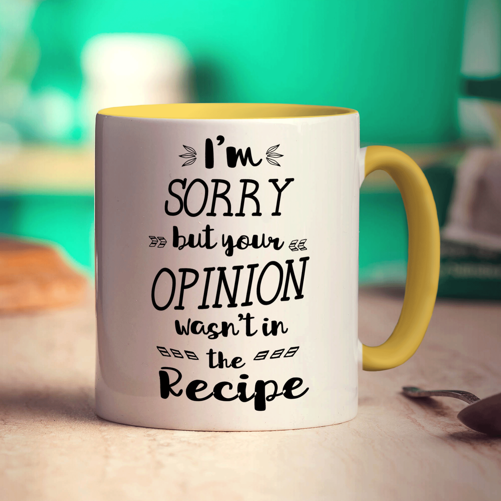 I'm Sorry but Your Opinion Wasn't in the Recipe Mug - Standard 330ml (11oz) / Yellow