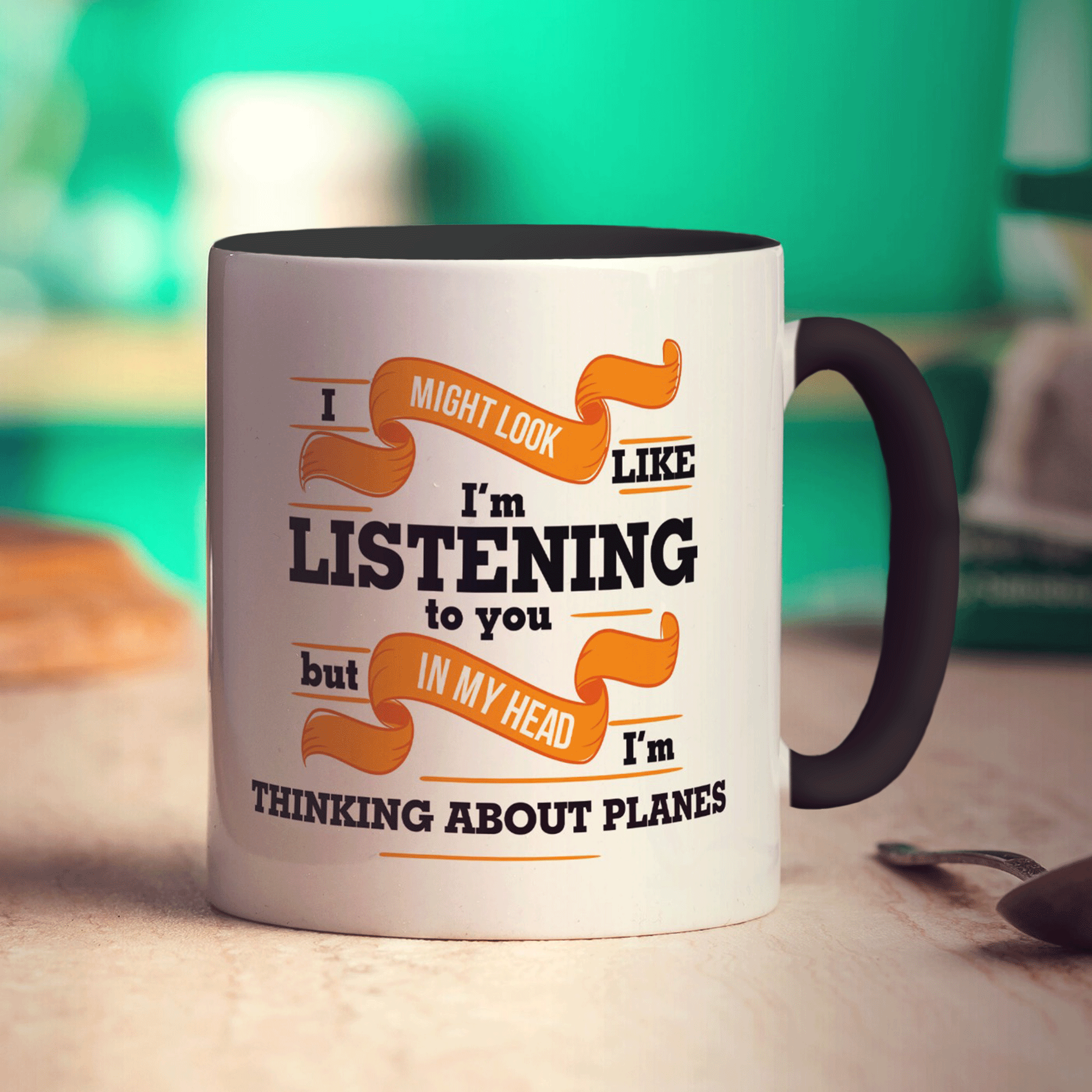 I Might Look Like I'm Listening to you But In My Head I'm Thinking About Planes Mug