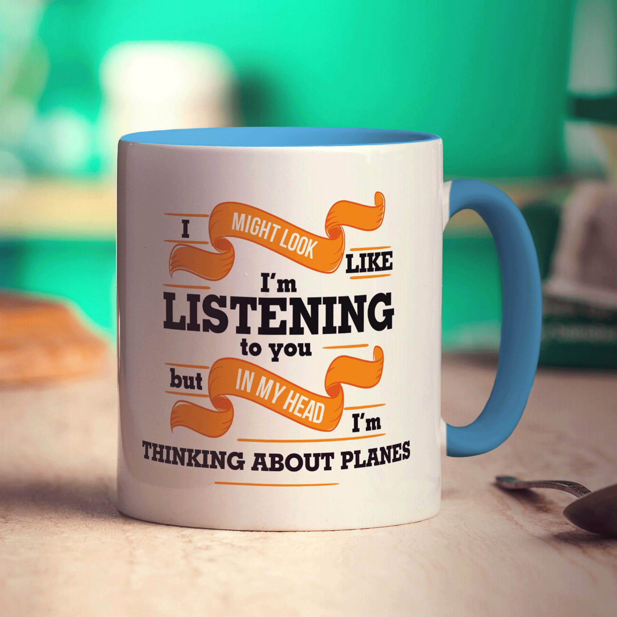 I Might Look Like I'm Listening to you But In My Head I'm Thinking About Planes Mug