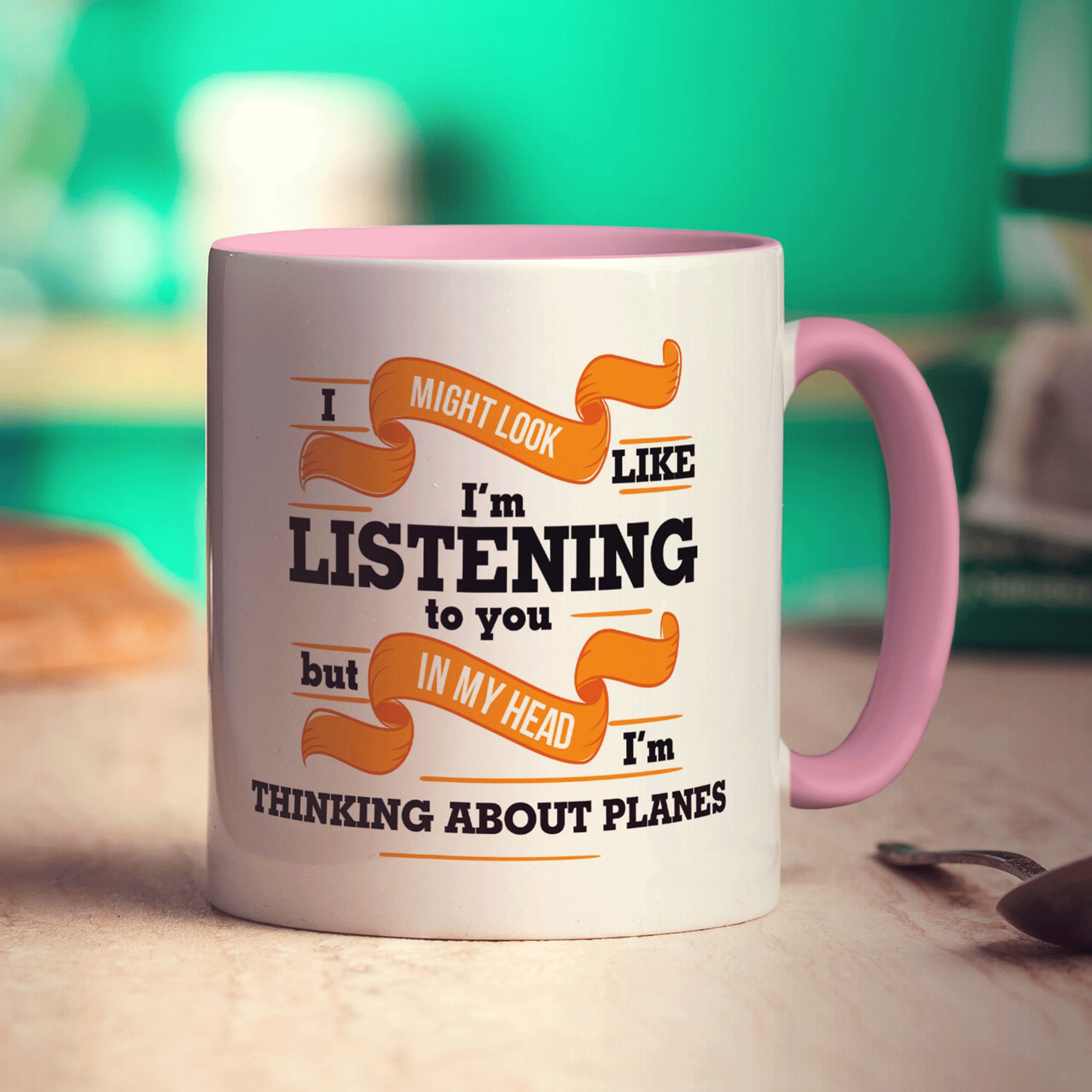 I Might Look Like I'm Listening to you But In My Head I'm Thinking About Planes Mug