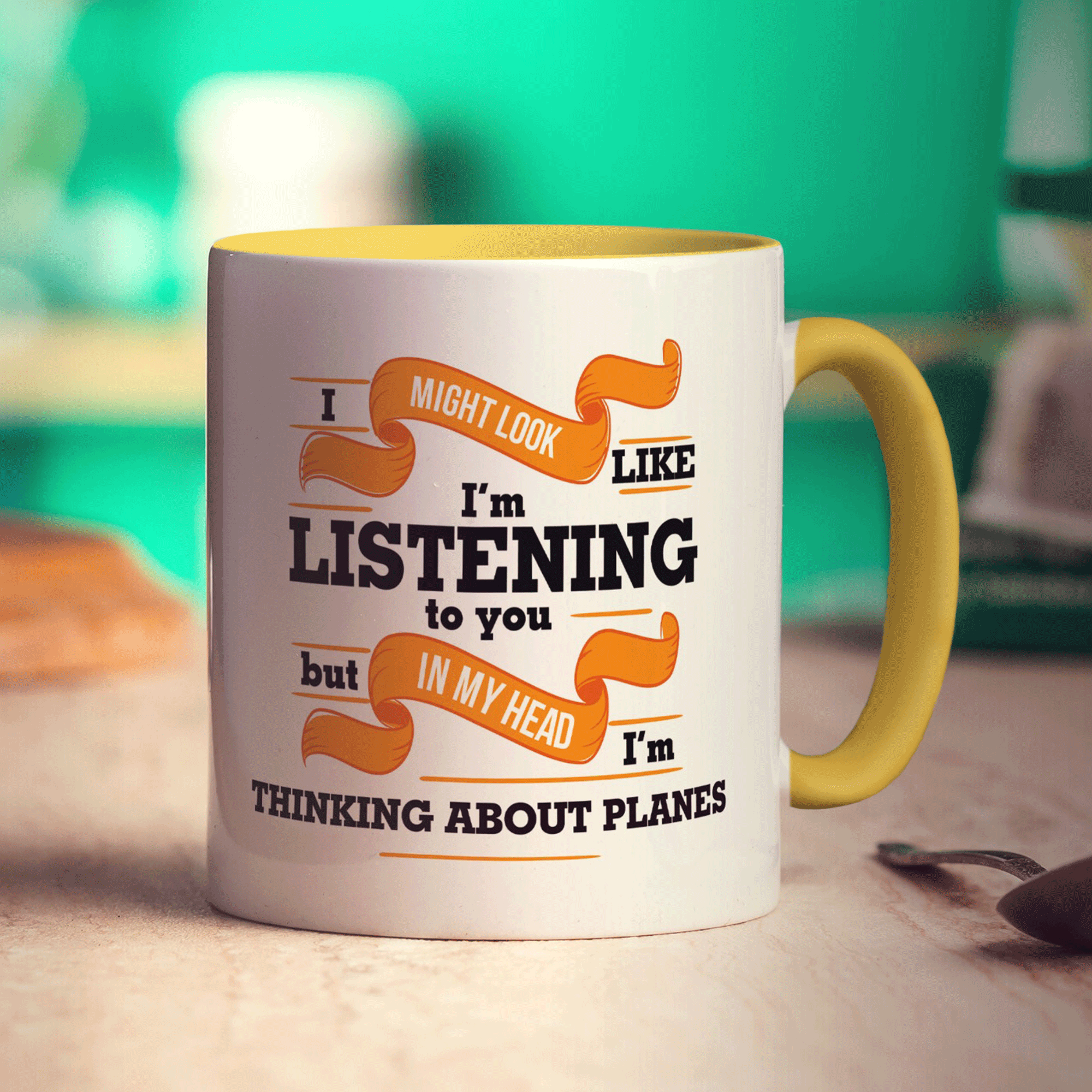 I Might Look Like I'm Listening to you But In My Head I'm Thinking About Planes Mug