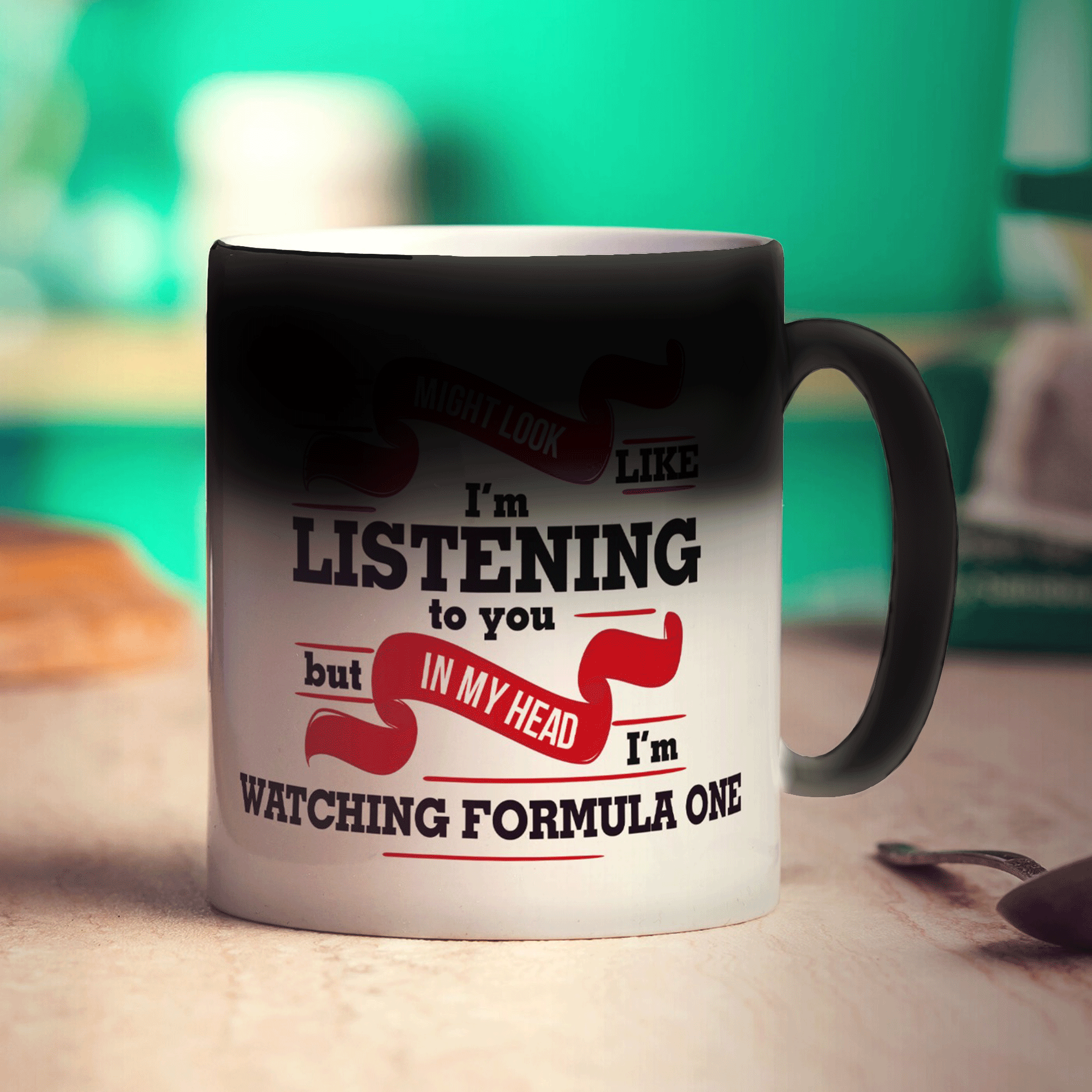 I Might Look Like I'm Listening But In My Head I'm Watching Formula One Mug - Standard 330ml (11oz) / Magic Mug