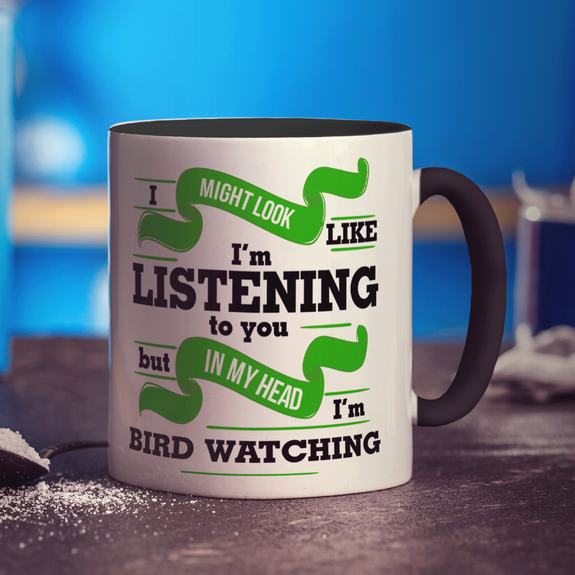 I Might Look Like I'm Listening to you But In My Head I'm Bird Watching Mug - Standard 330ml (11oz) / Black