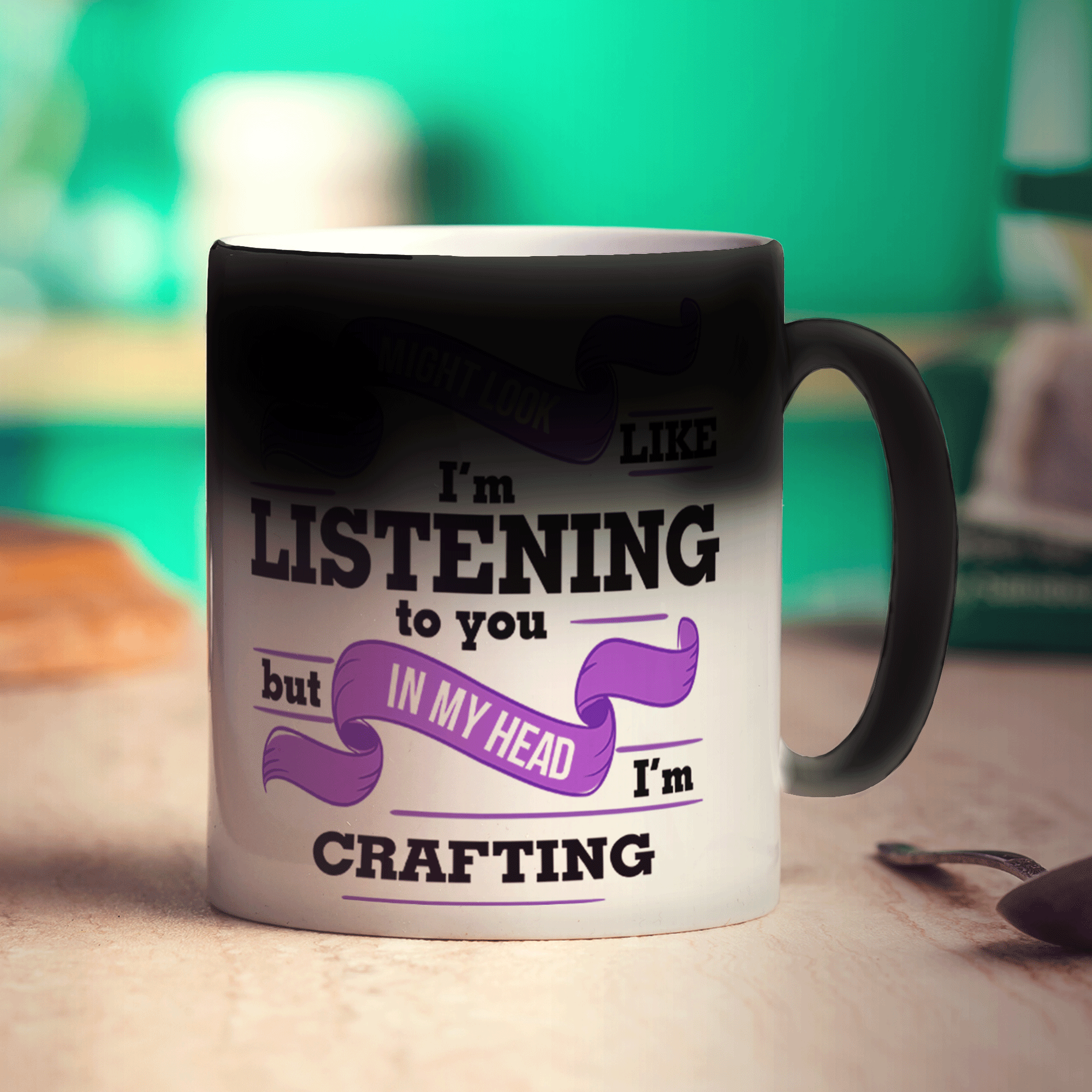 I Might Look Like I'm Listening to you But In My Head I'm Crafting Mug - Standard 330ml (11oz) / Magic Mug