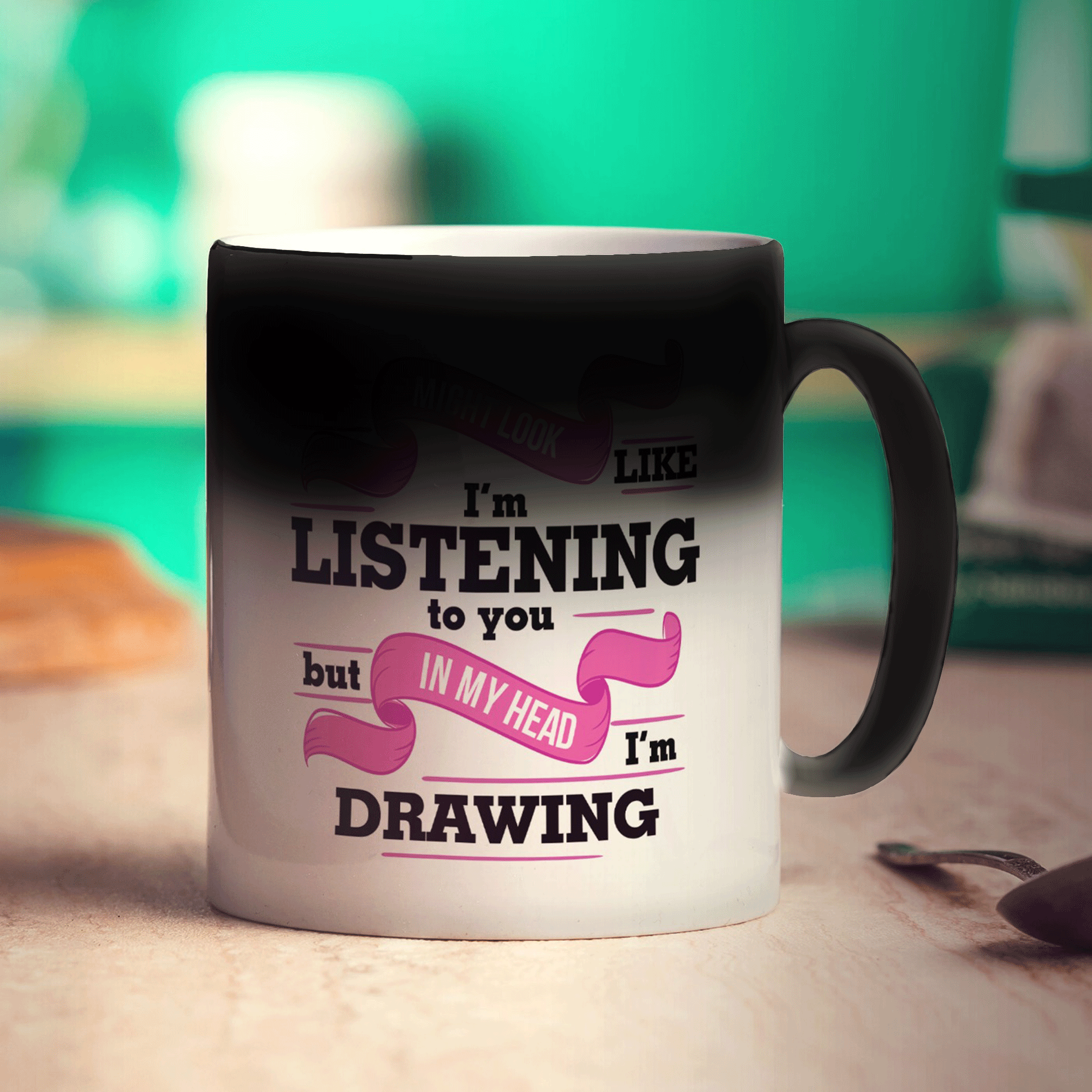 I Might Look Like I'm Listening to you But In My Head I'm Drawing Mug - Standard 330ml (11oz) / Magic Mug