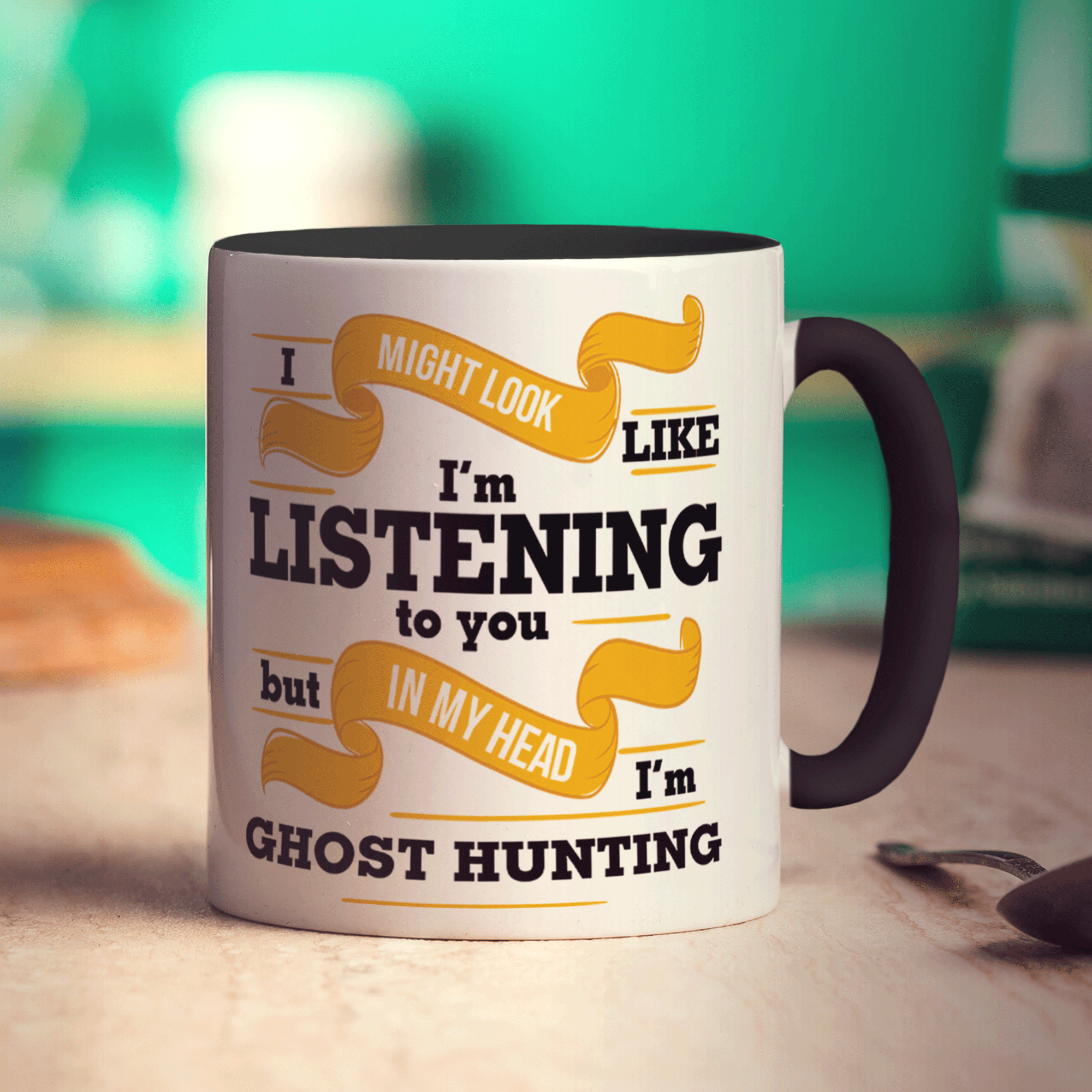 I Might Look Like I'm Listening to you But In My Head I'm Ghost Hunting Mug - Standard 330ml (11oz) / Black