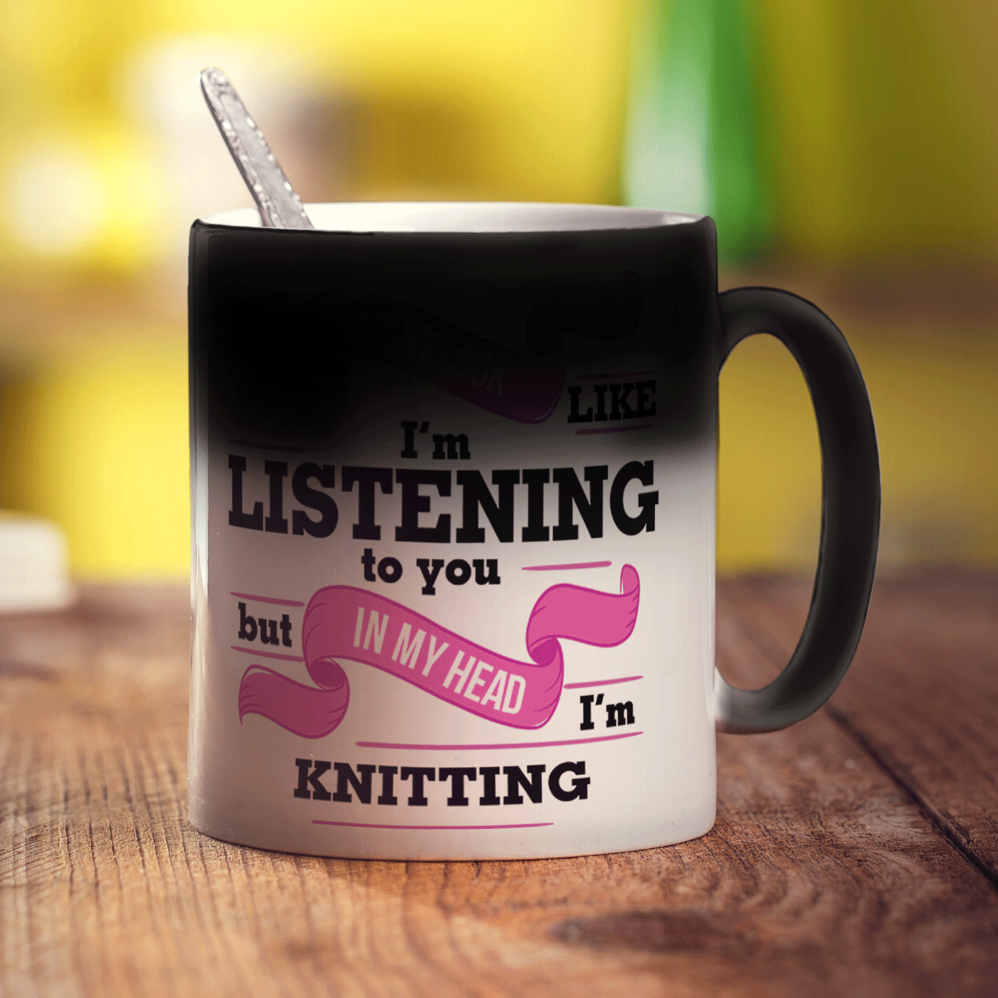 I Might Look Like I'm Listening to you But In My Head I'm Knitting Mug - Standard 330ml (11oz) / Magic Mug
