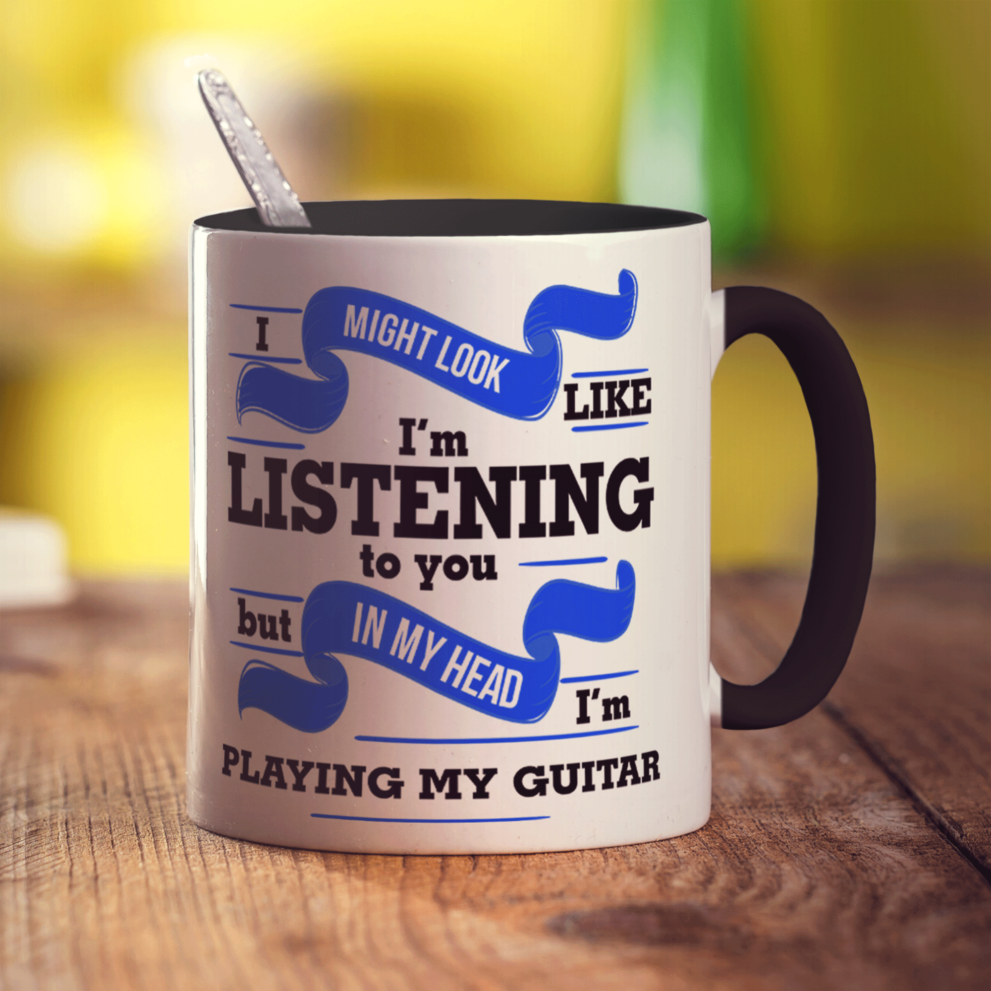 I Might Look Like I'm Listening to you But In My Head I'm Playing My Guitar Mug - Standard 330ml (11oz) / Black