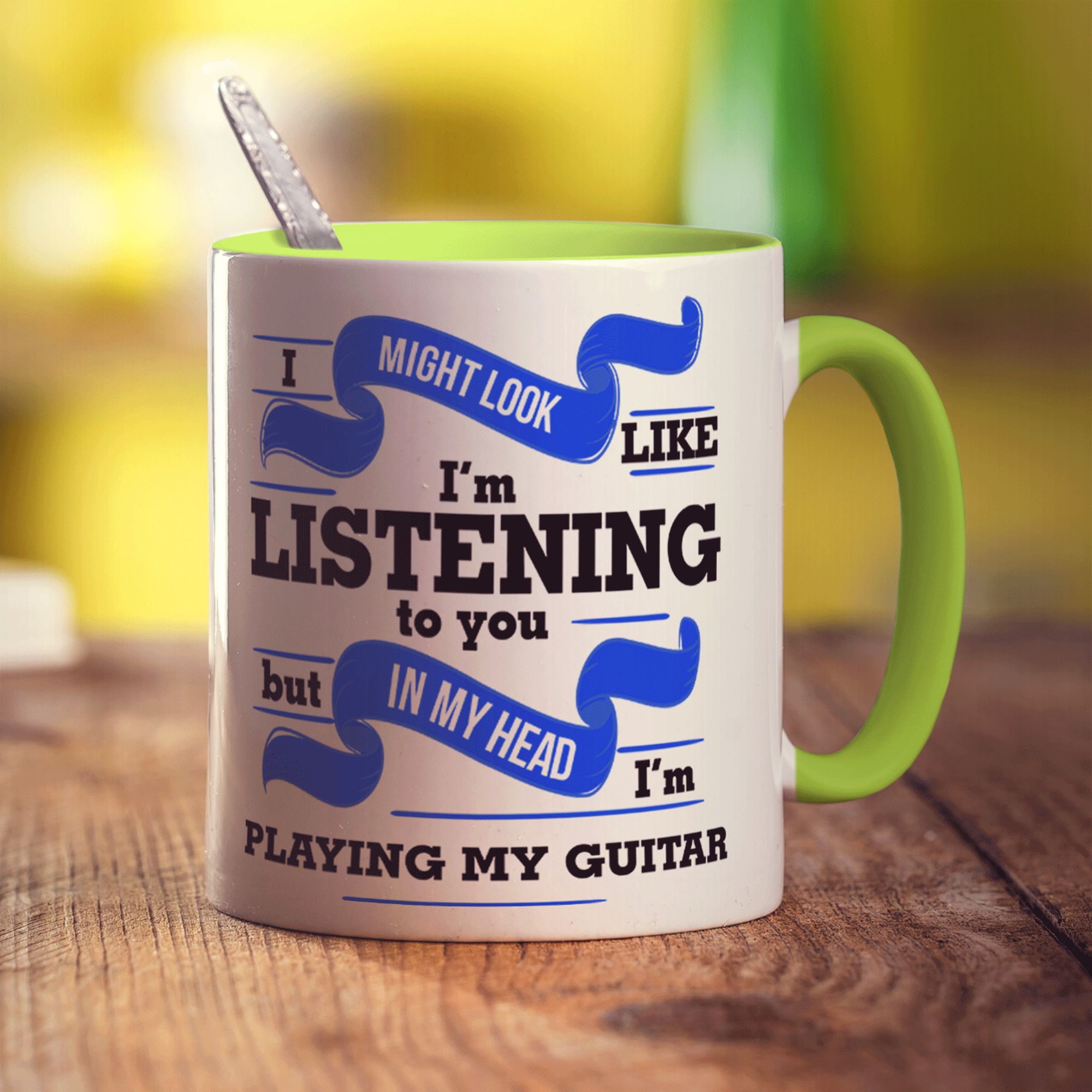 I Might Look Like I'm Listening to you But In My Head I'm Playing My Guitar Mug - Standard 330ml (11oz) / Green