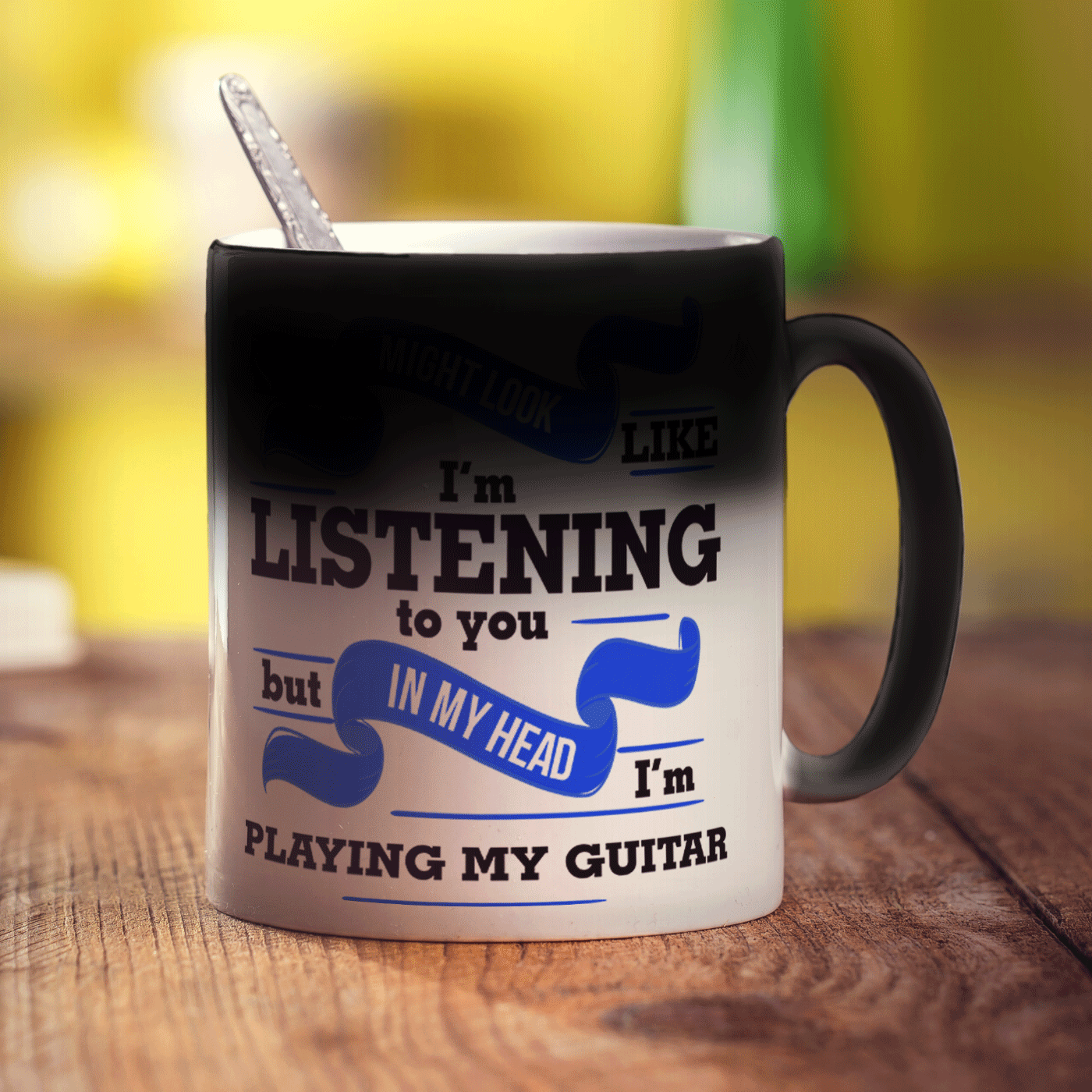 I Might Look Like I'm Listening to you But In My Head I'm Playing My Guitar Mug - Standard 330ml (11oz) / Magic Mug