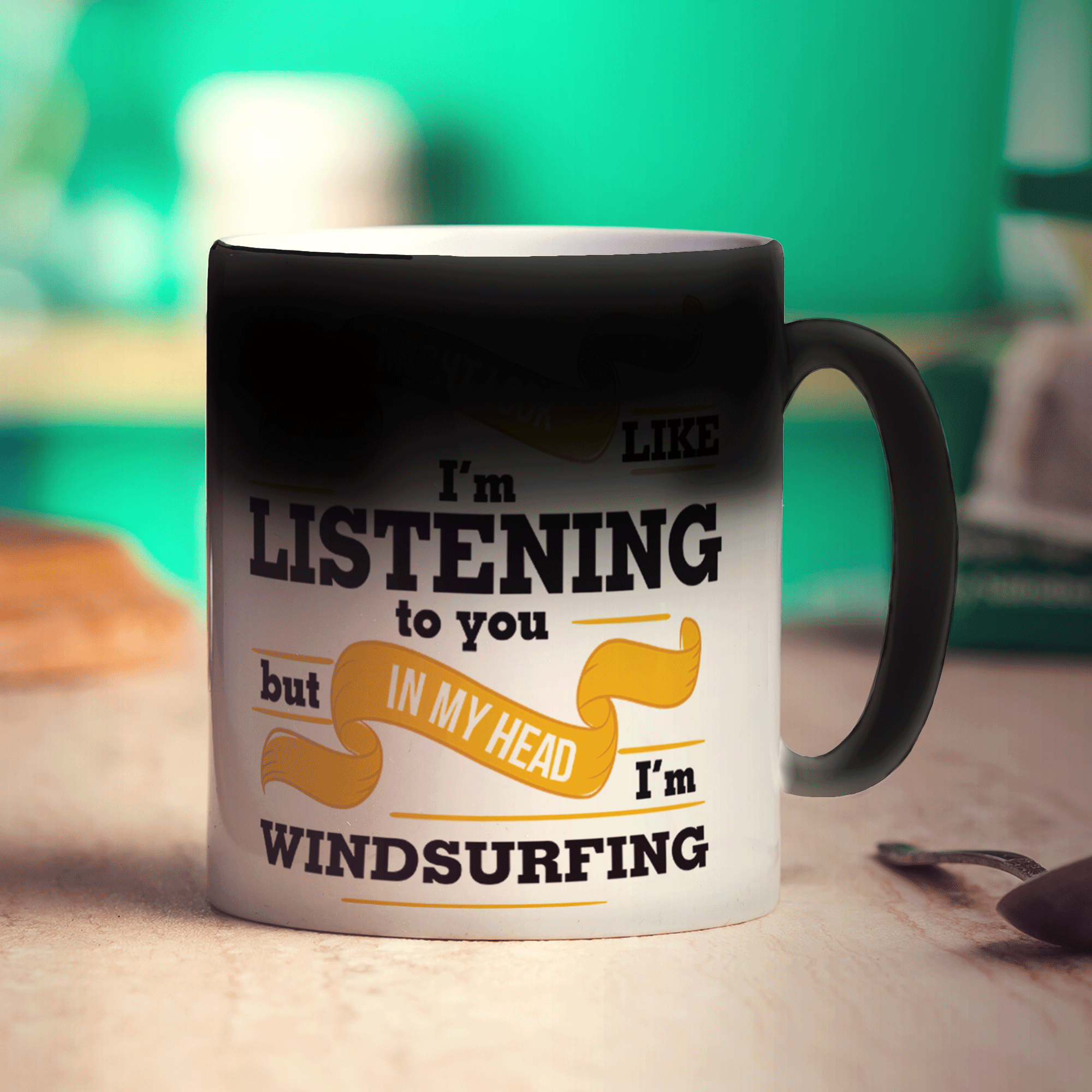 I Might Look Like I'm Listening to you But In My Head I'm Windsurfing Mug - Standard 330ml (11oz) / Magic Mug