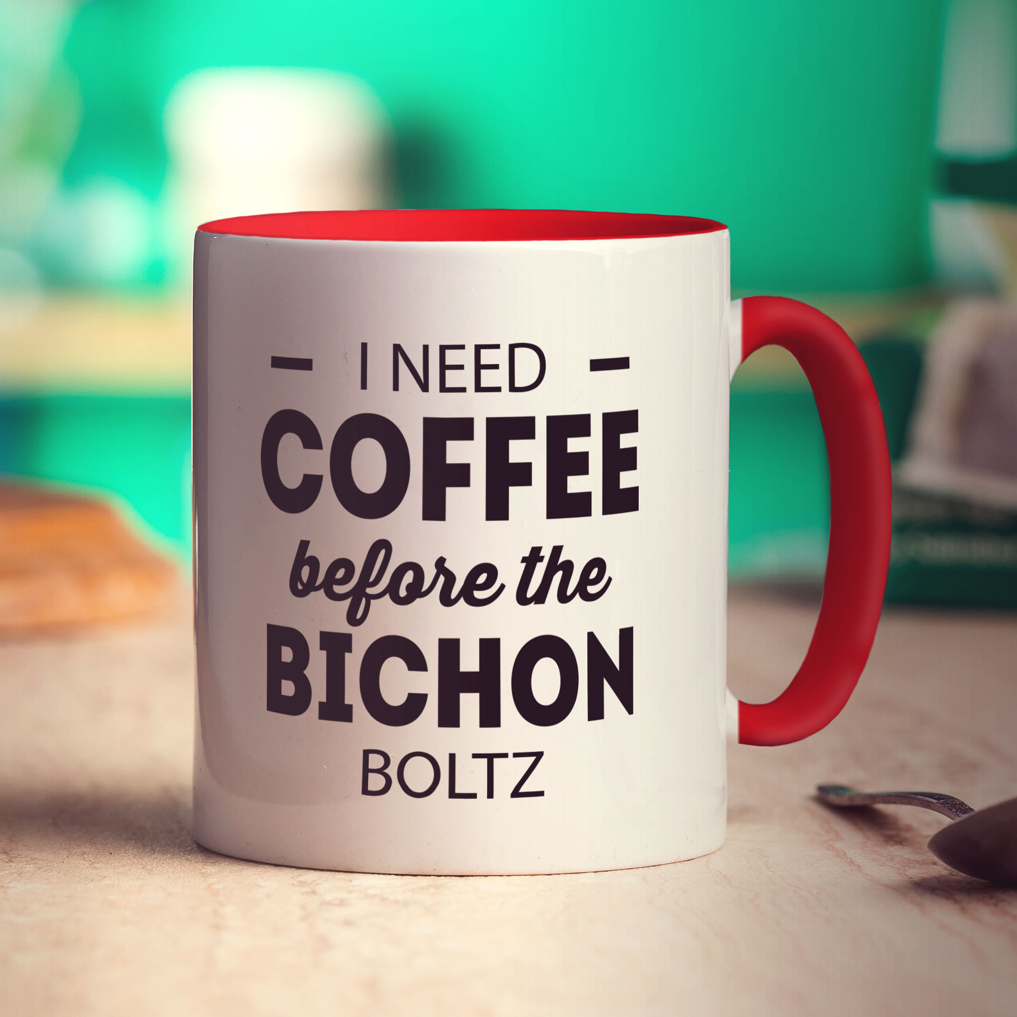 I Need Coffee Before the Bichon Boltz Mug - Standard 330ml (11oz) / Red