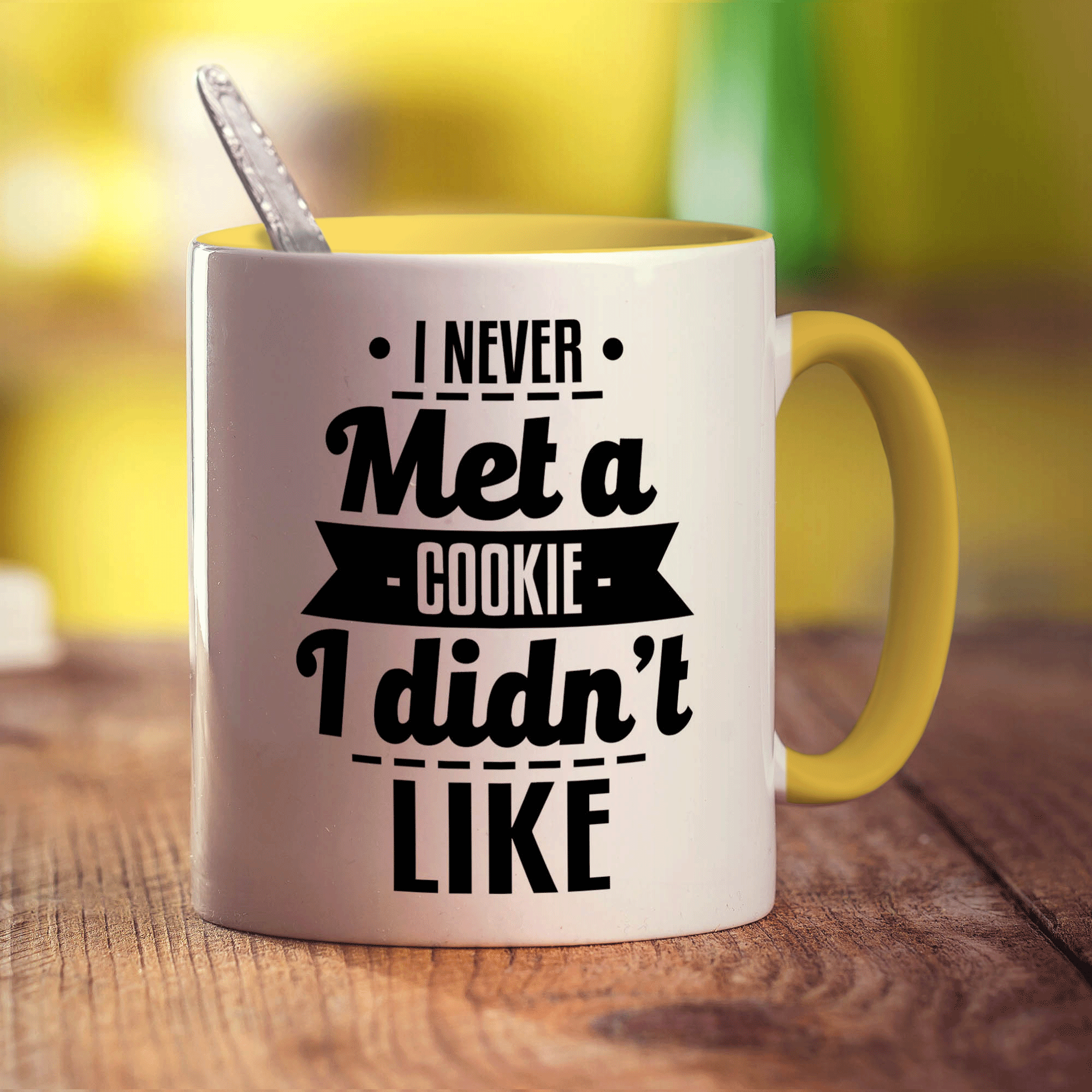 I Never Met a Cookie I Didn't Like Mug - Standard 330ml (11oz) / Yellow