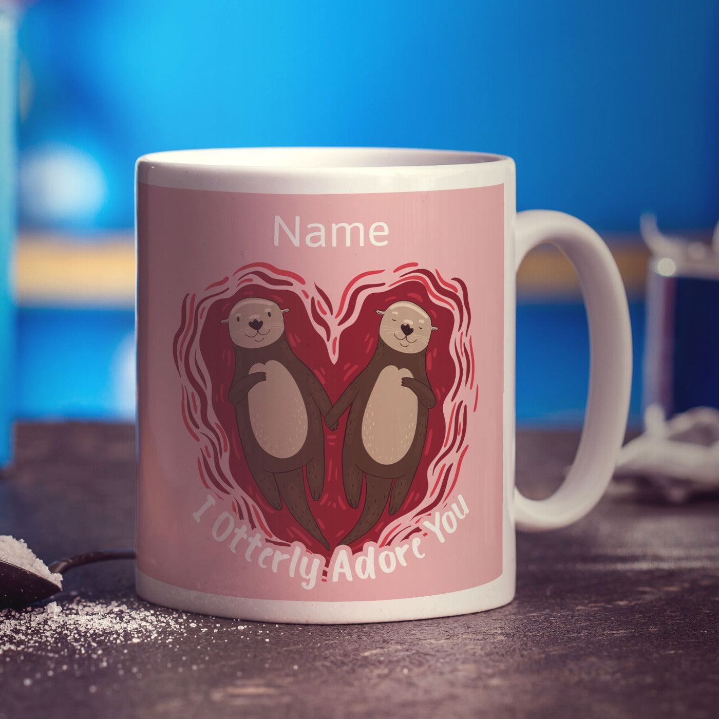 I Otterly Adore You Name Mug