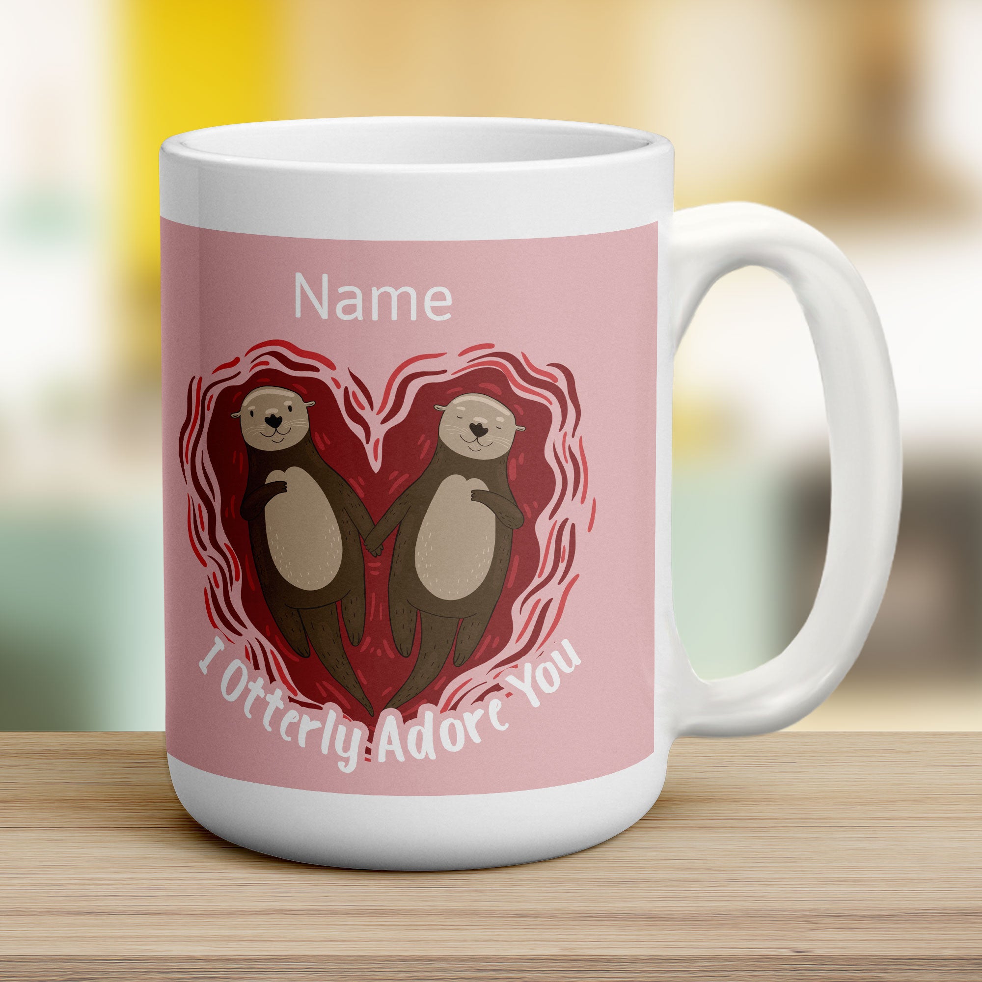 I Otterly Adore You Name Mug