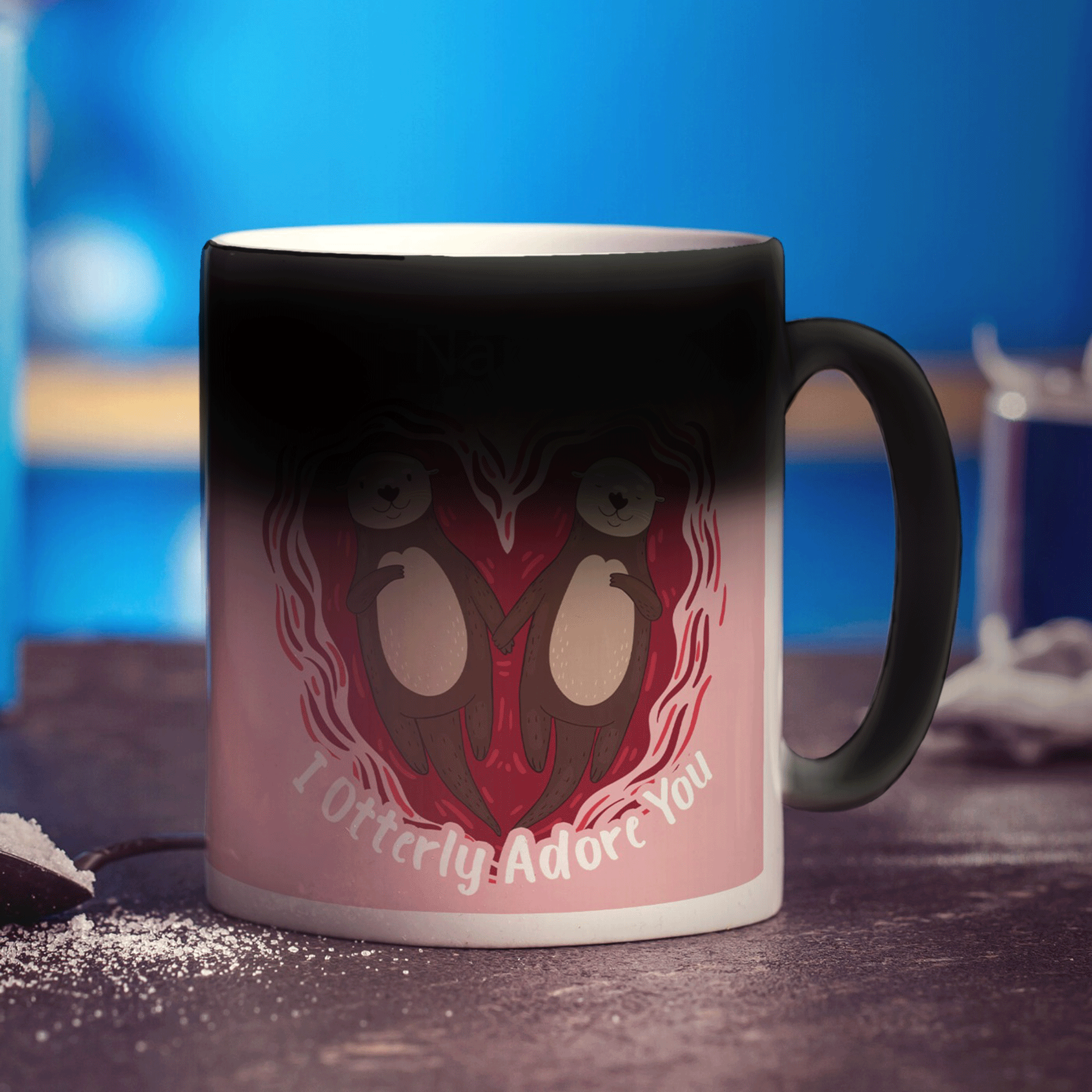 I Otterly Adore You Name Mug