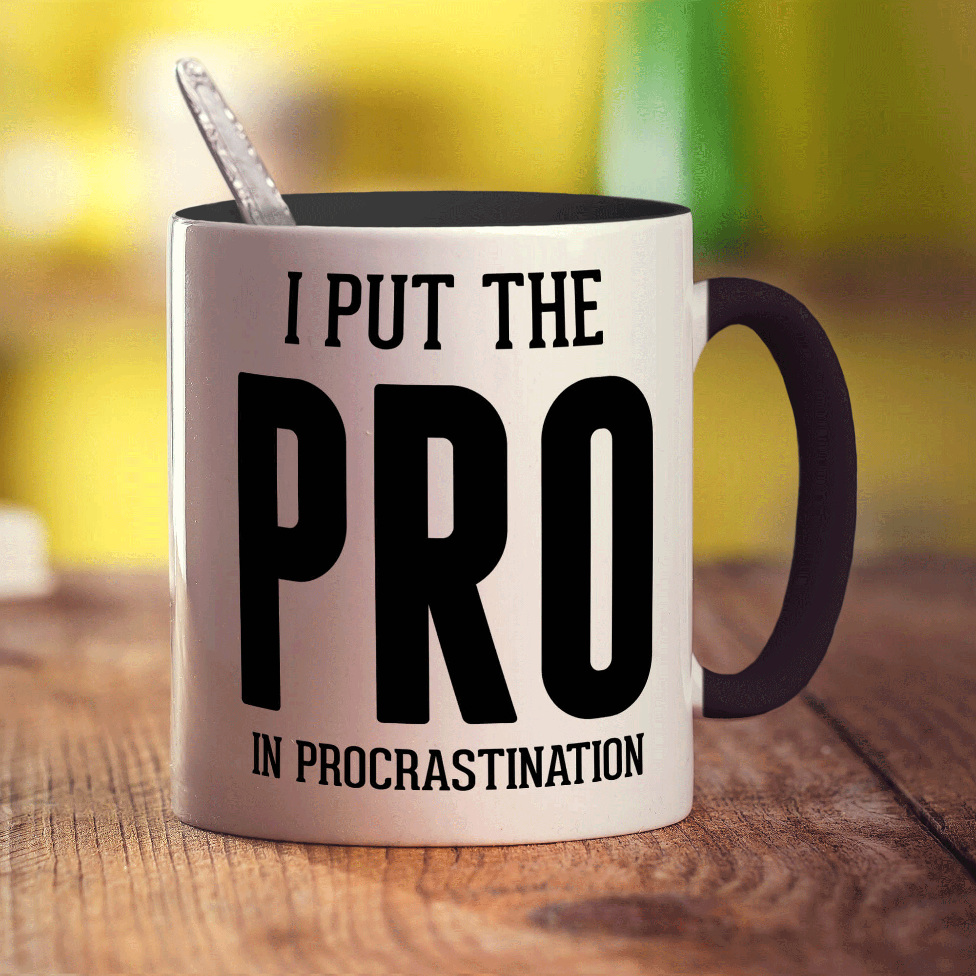 I Put the Pro in Procrastination Mug - Standard 330ml (11oz) / Black