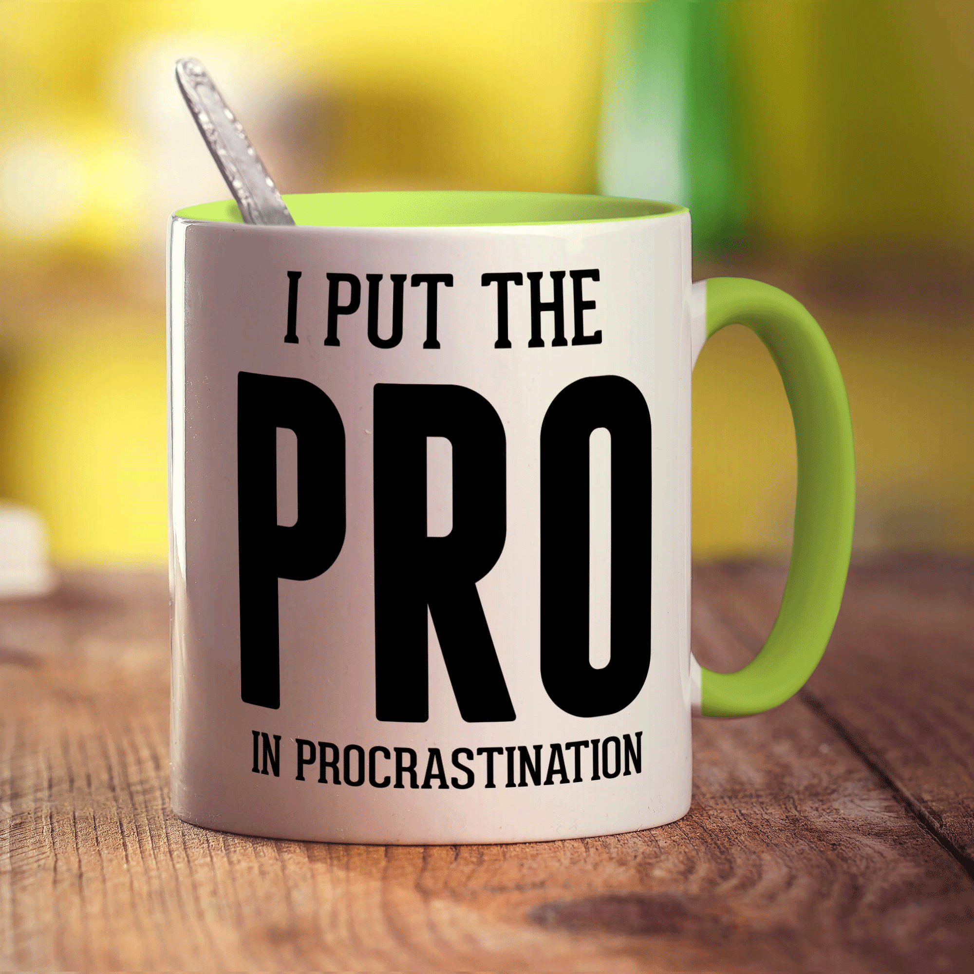 I Put the Pro in Procrastination Mug - Standard 330ml (11oz) / Green