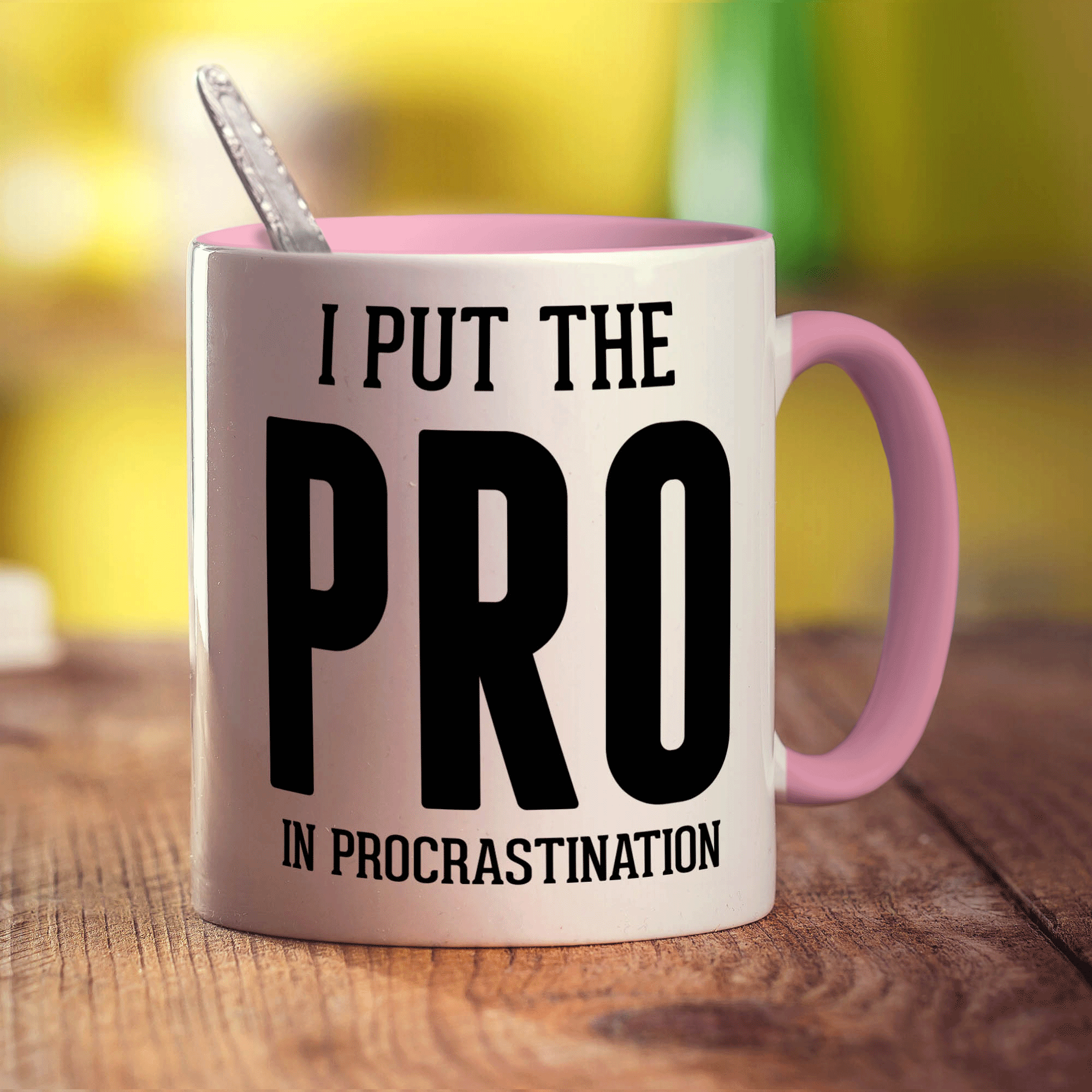 I Put the Pro in Procrastination Mug - Standard 330ml (11oz) / Pink