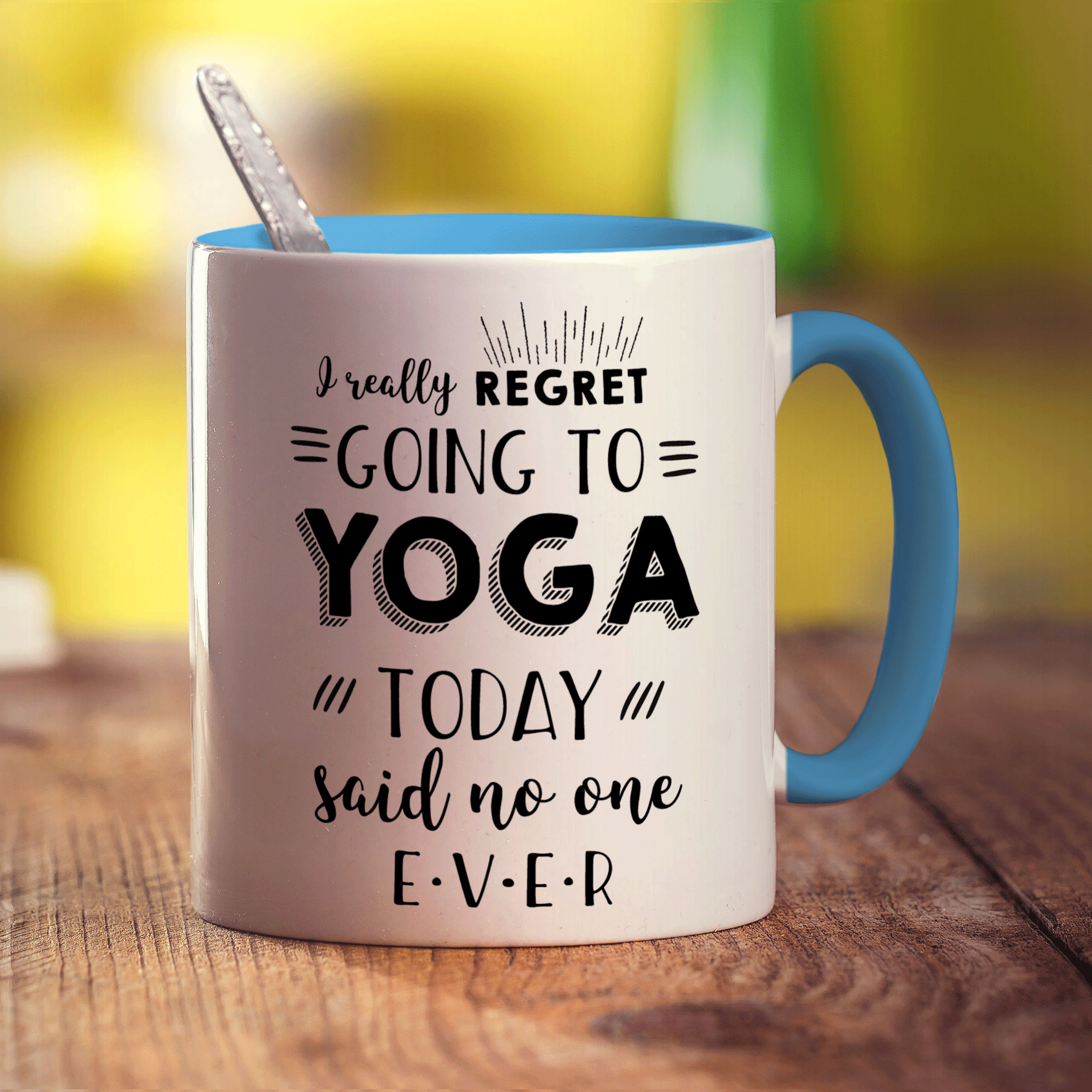 I Really Regret Going to Yoga Today Said No One Ever Mug - Standard 330ml (11oz) / Blue
