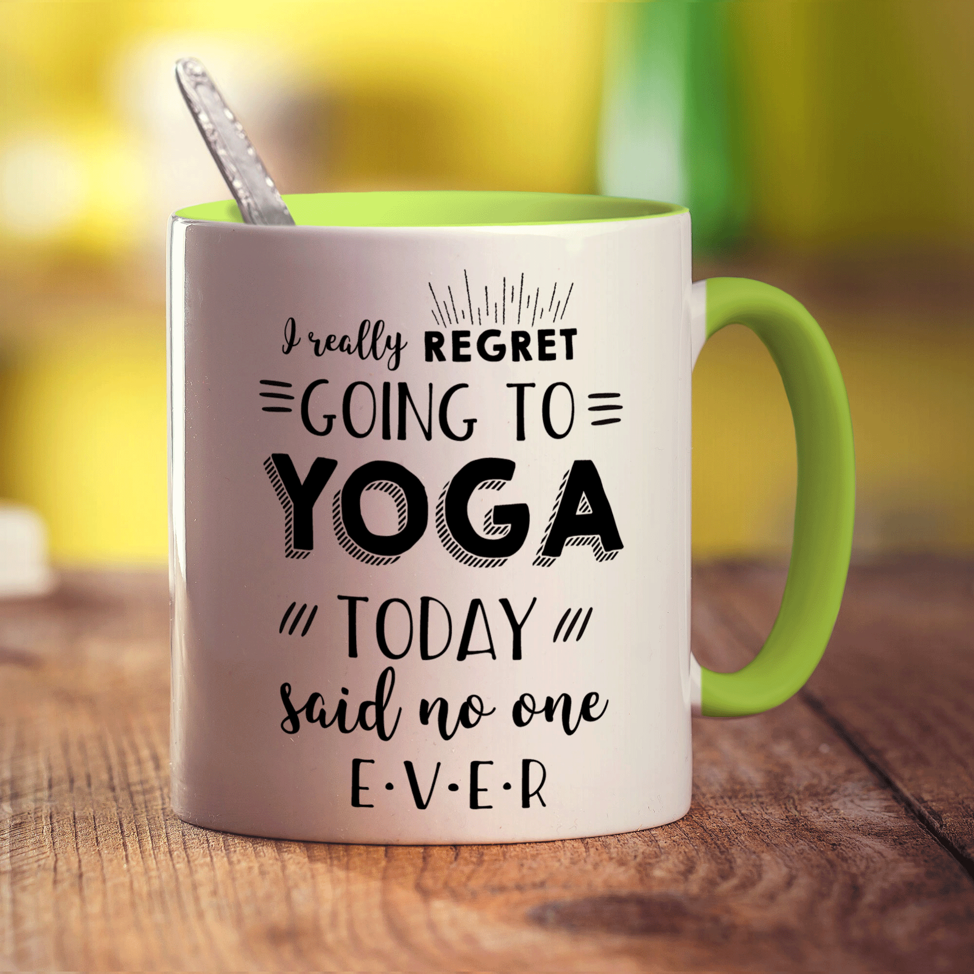 I Really Regret Going to Yoga Today Said No One Ever Mug - Standard 330ml (11oz) / Green