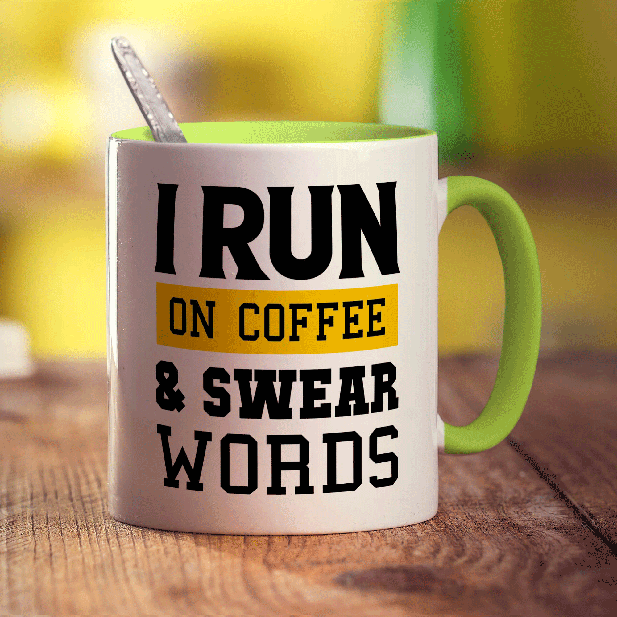 I Run on Coffee & Swear Words Mug