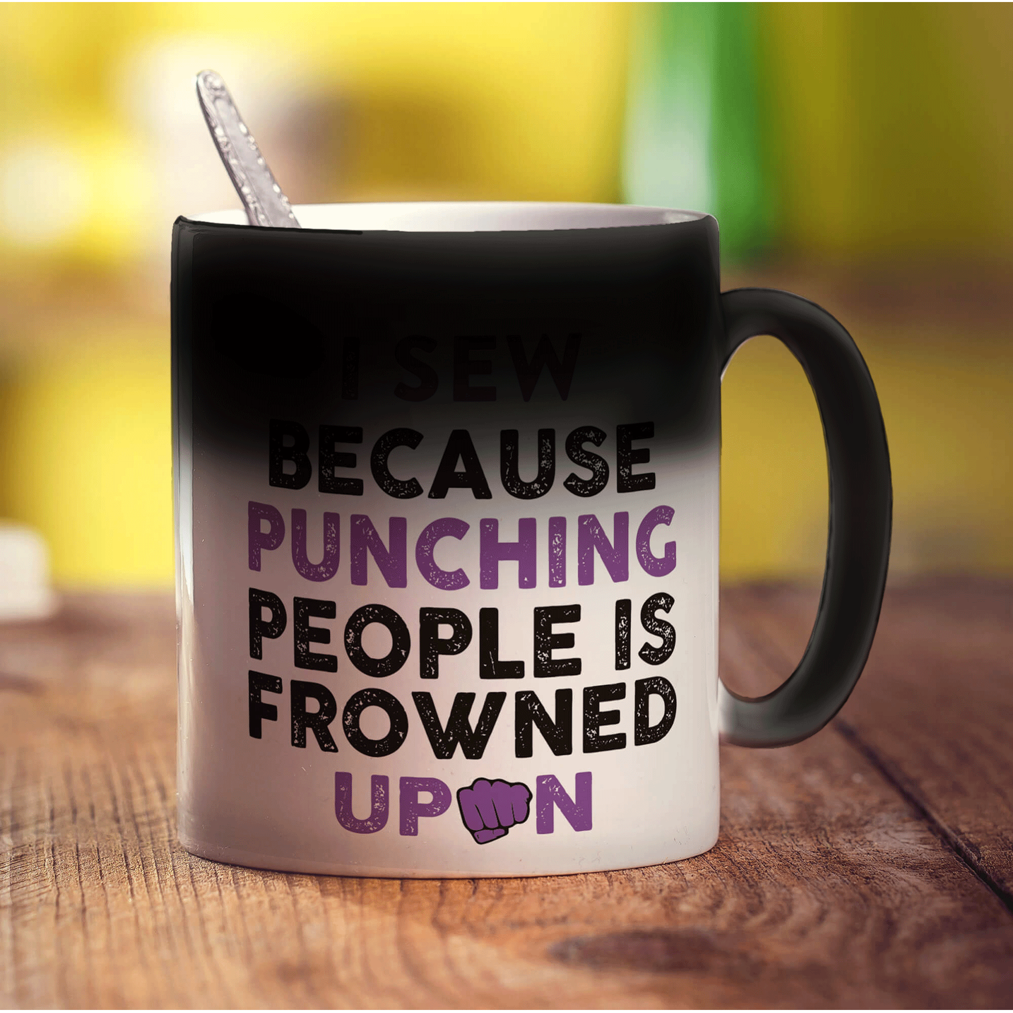 I Sew Because Punching People is Frowned Upon Mug