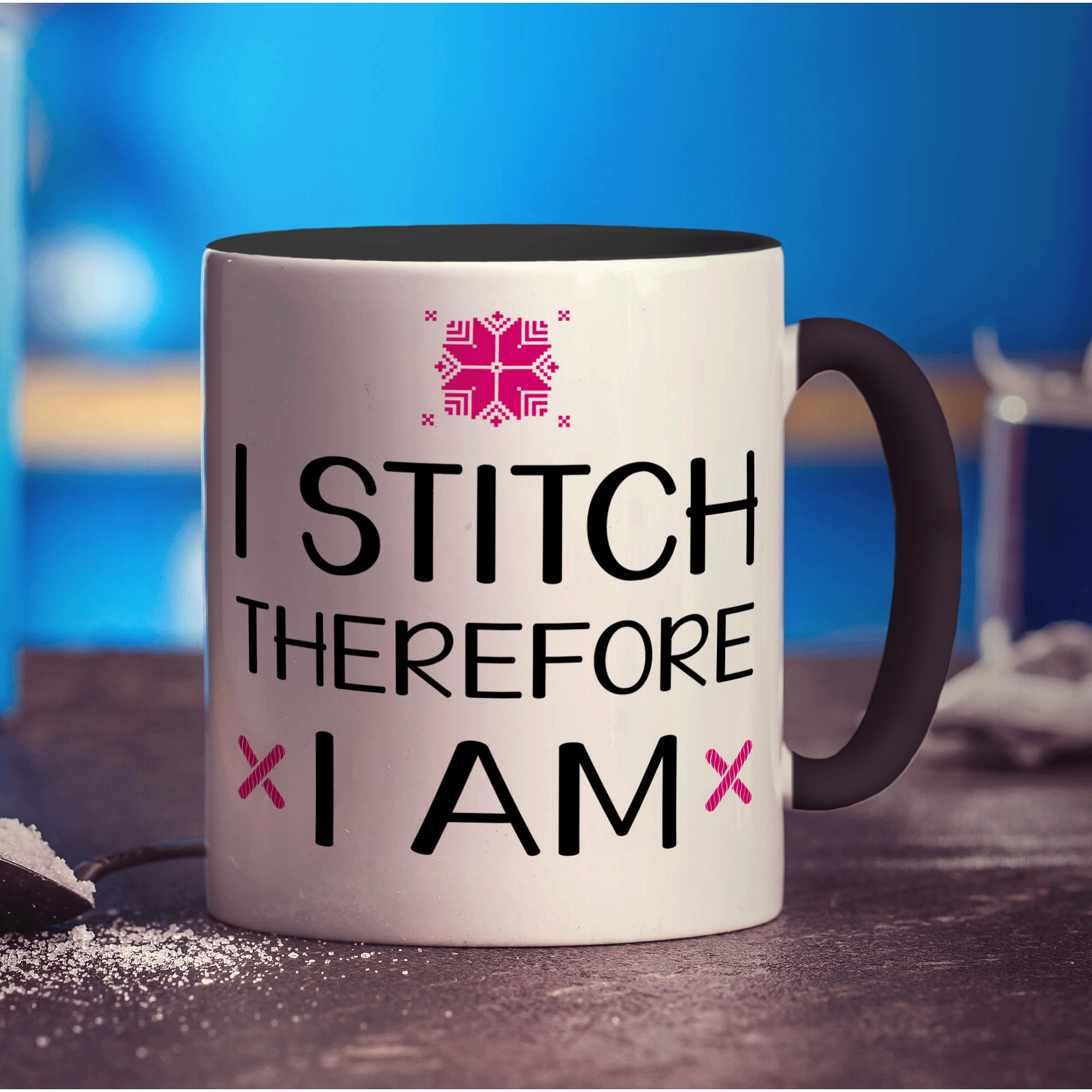 I Stitch Therefore I am Mug